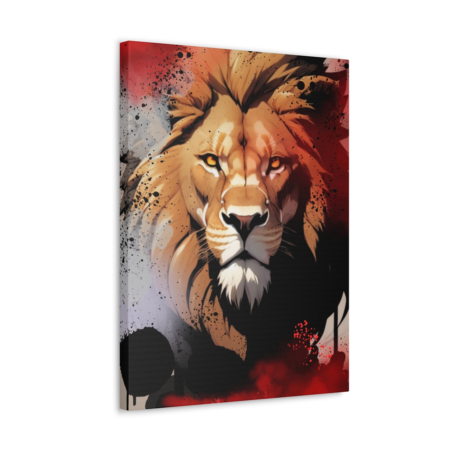 Drip Lion Slate Motif - Canvas