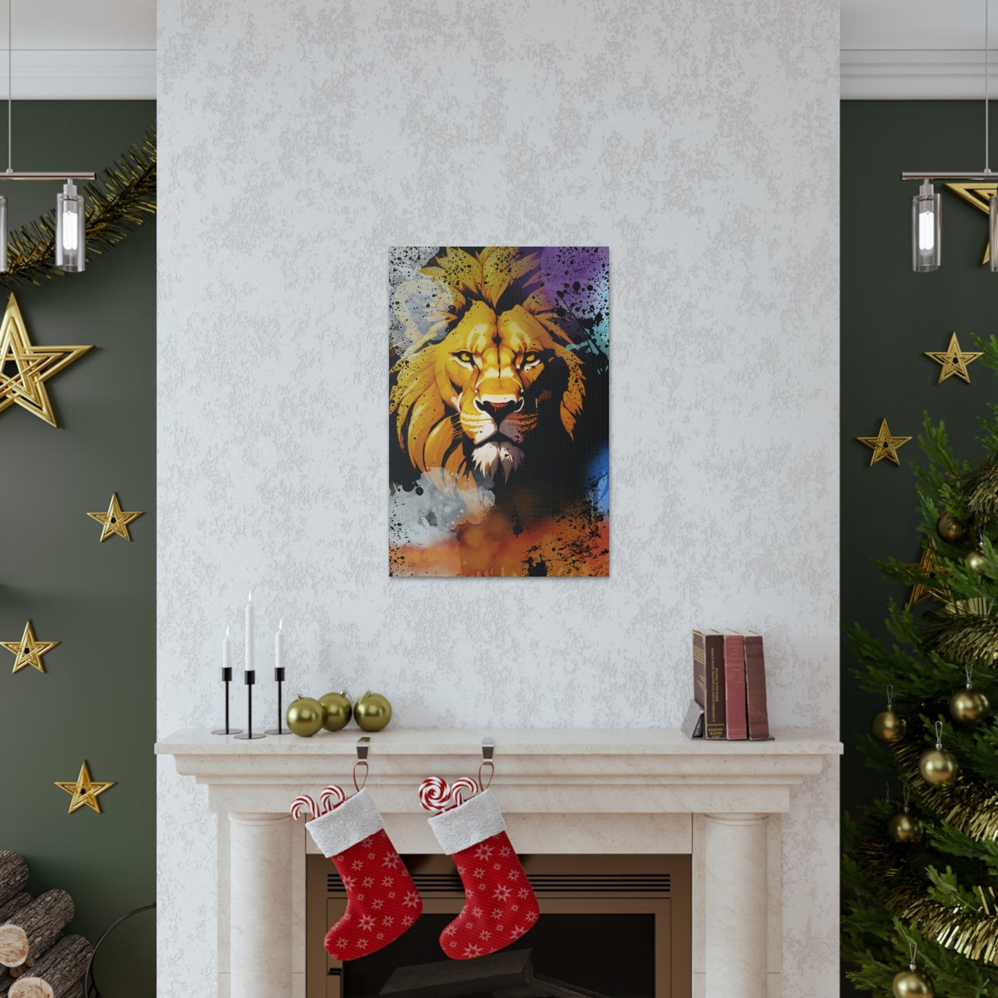 Drip Lion Swag Motif - Canvas