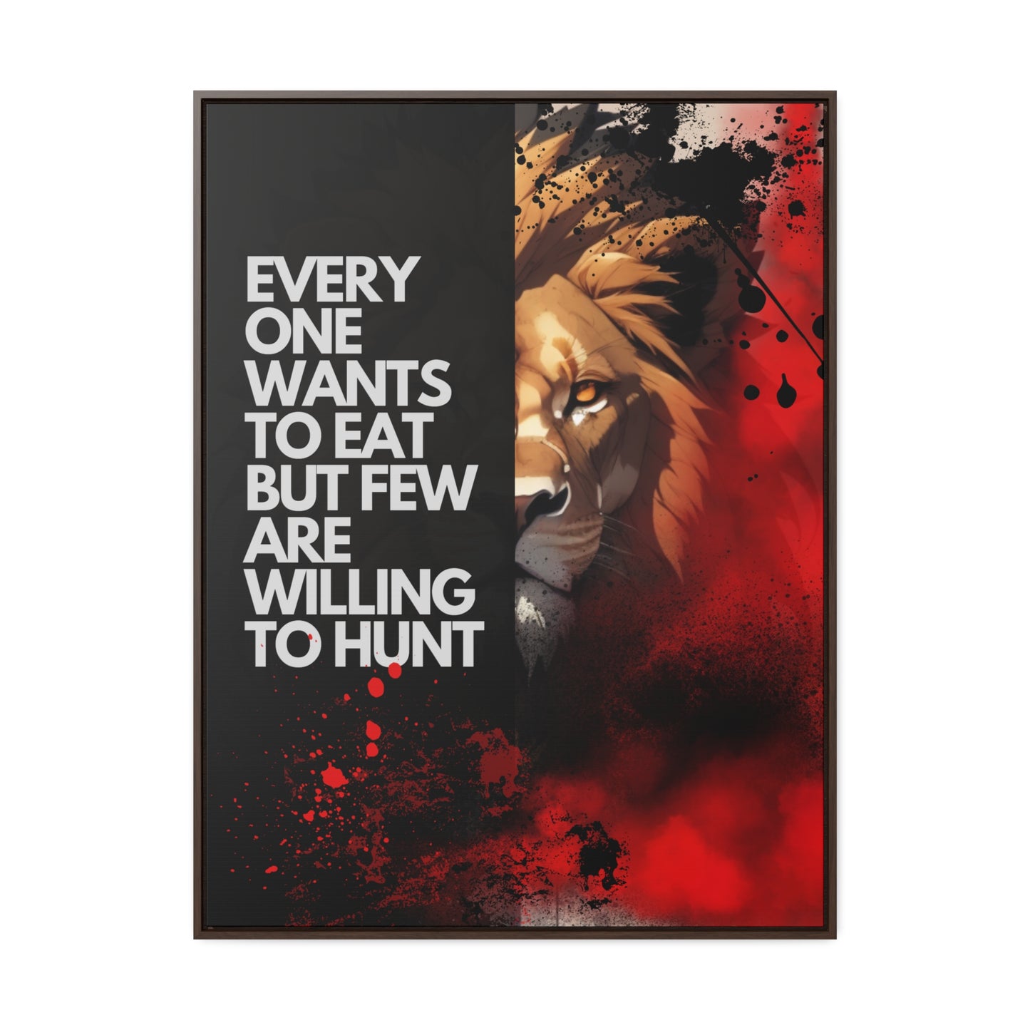 HUNT Motive - Canvas with Vertical Frame