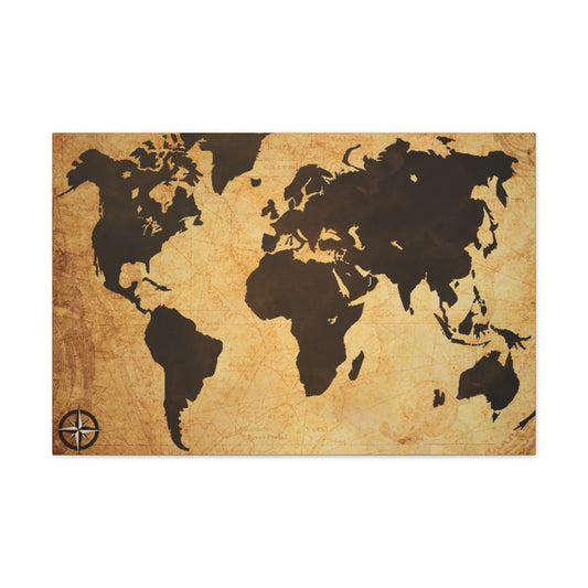 World Map  Espresso Coffee Course - Canvas