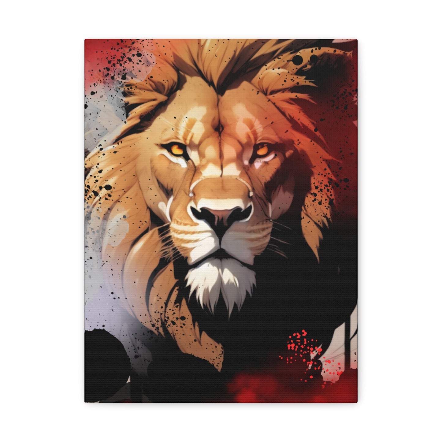 Drip Lion Slate Motif - Canvas