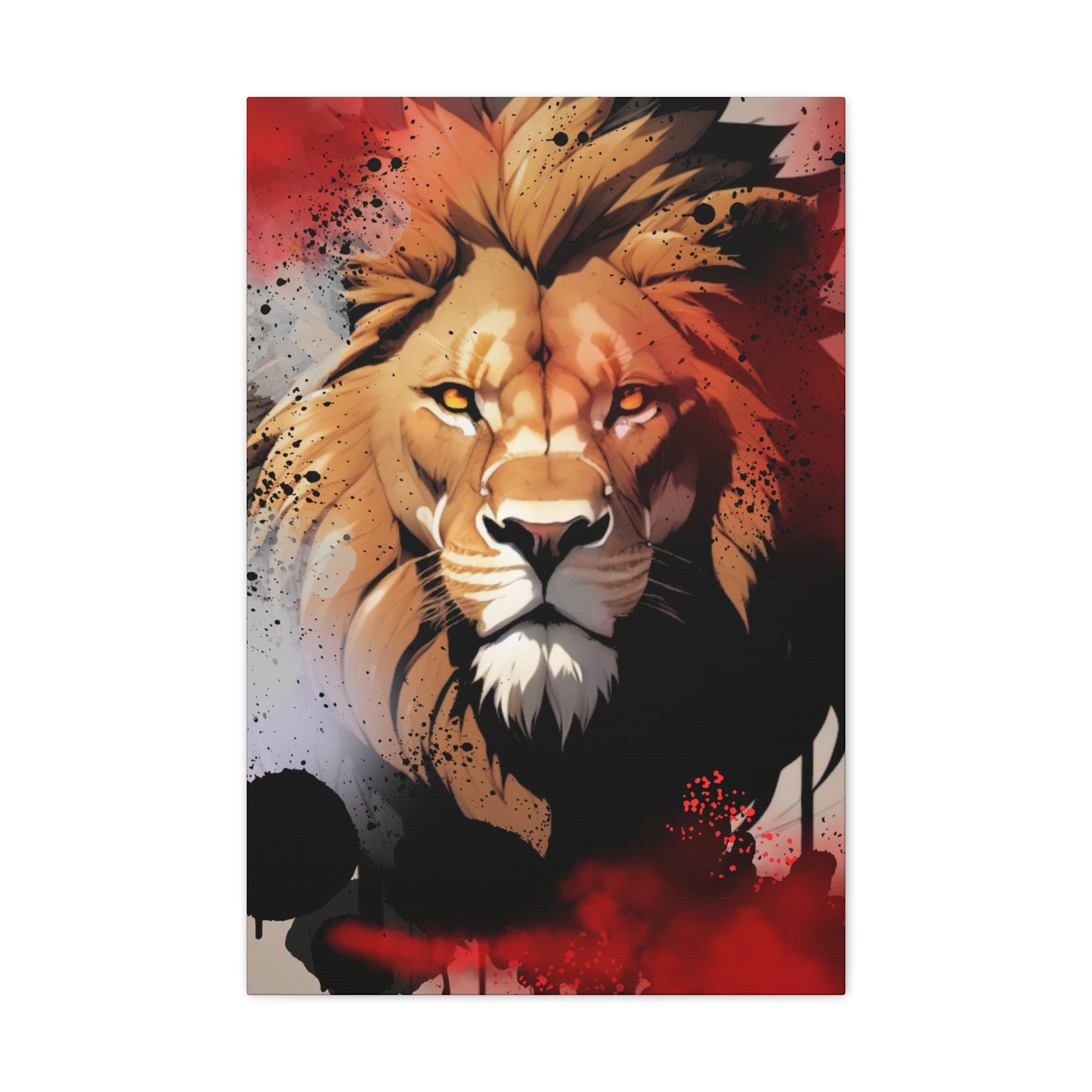 Drip Lion Slate Motif - Canvas