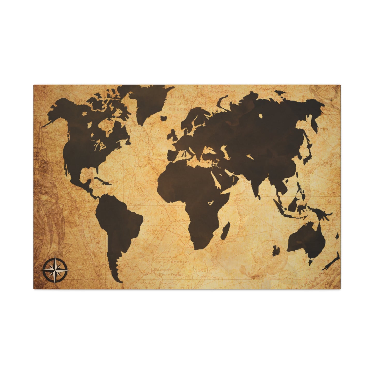 World Map  Espresso Coffee Course - Canvas