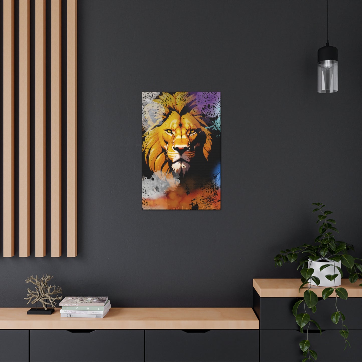 Drip Lion Swag Motif - Canvas