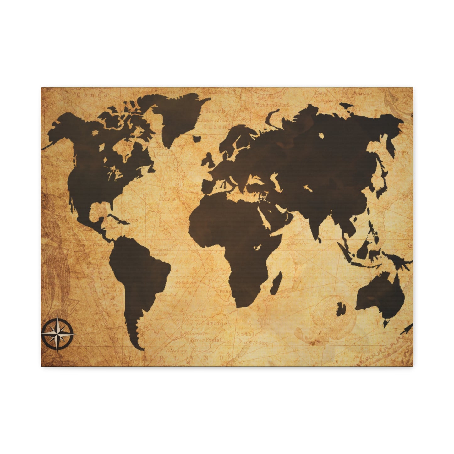 World Map  Espresso Coffee Course - Canvas