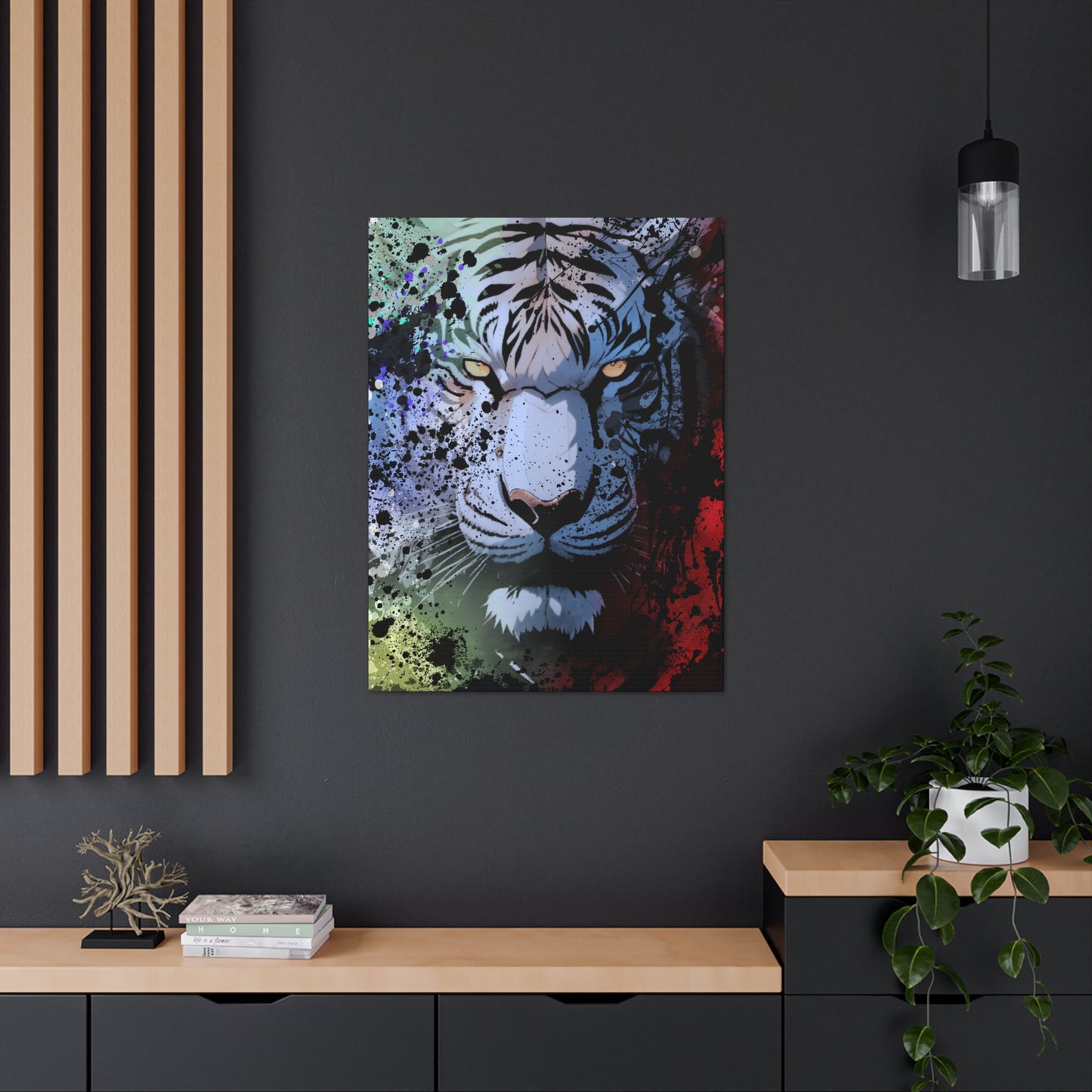 Drip Tiger Breath Motif - Canvas