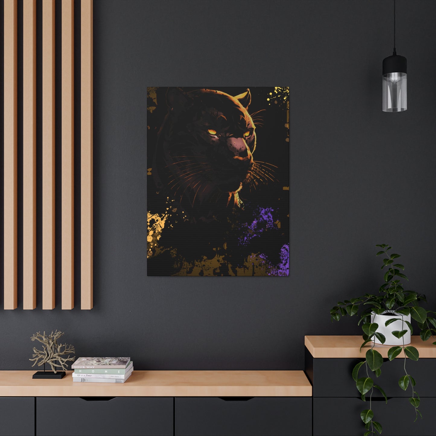 Drip Panther Stealth Motif - Canvas