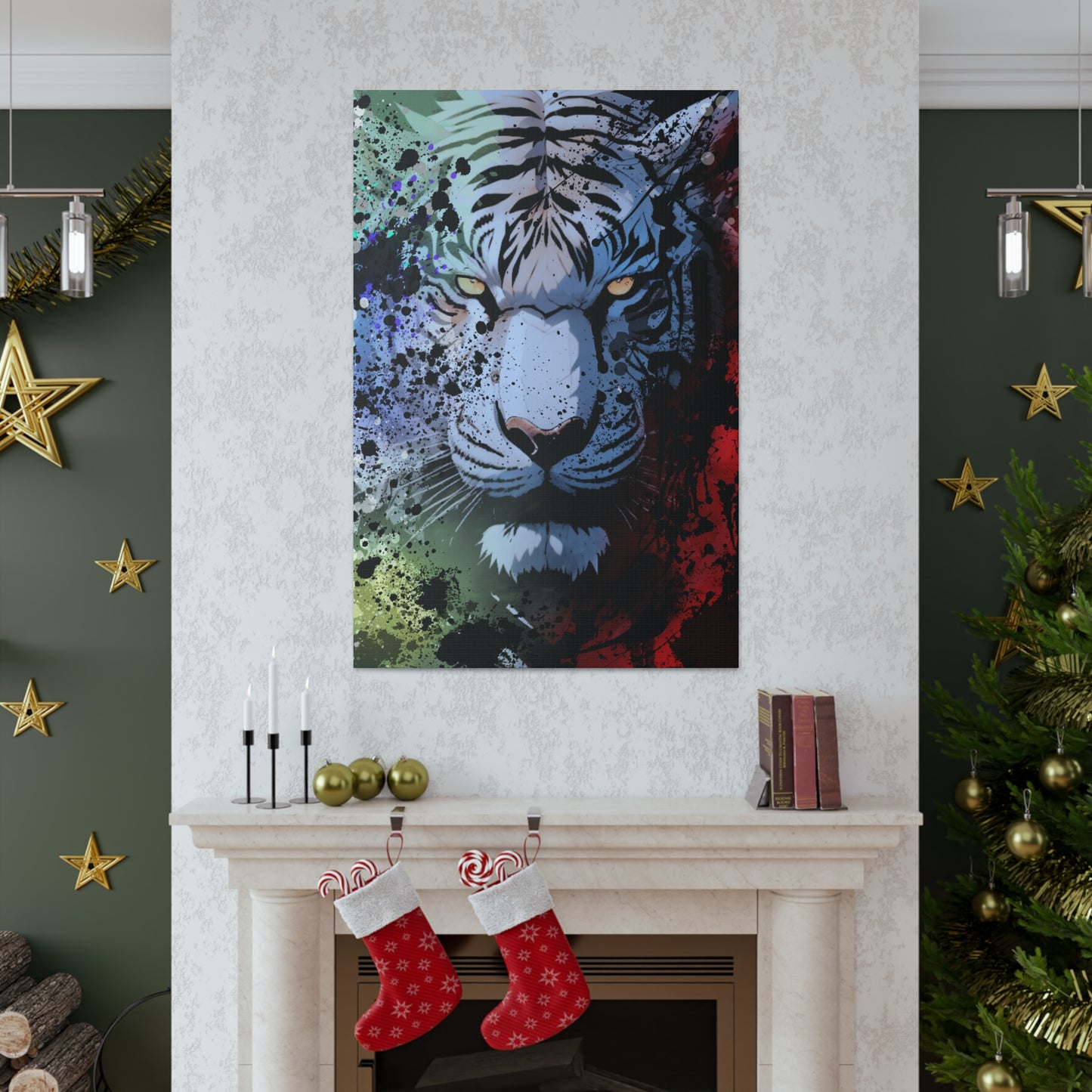 Drip Tiger Breath Motif - Canvas