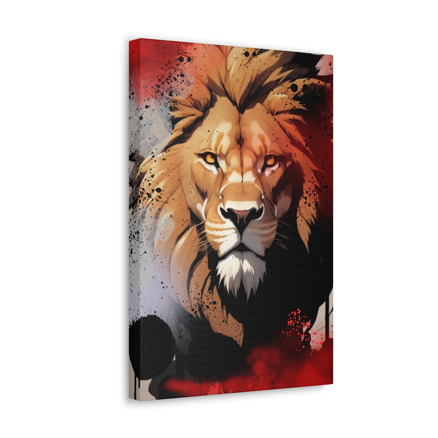 Drip Lion Slate Motif - Canvas