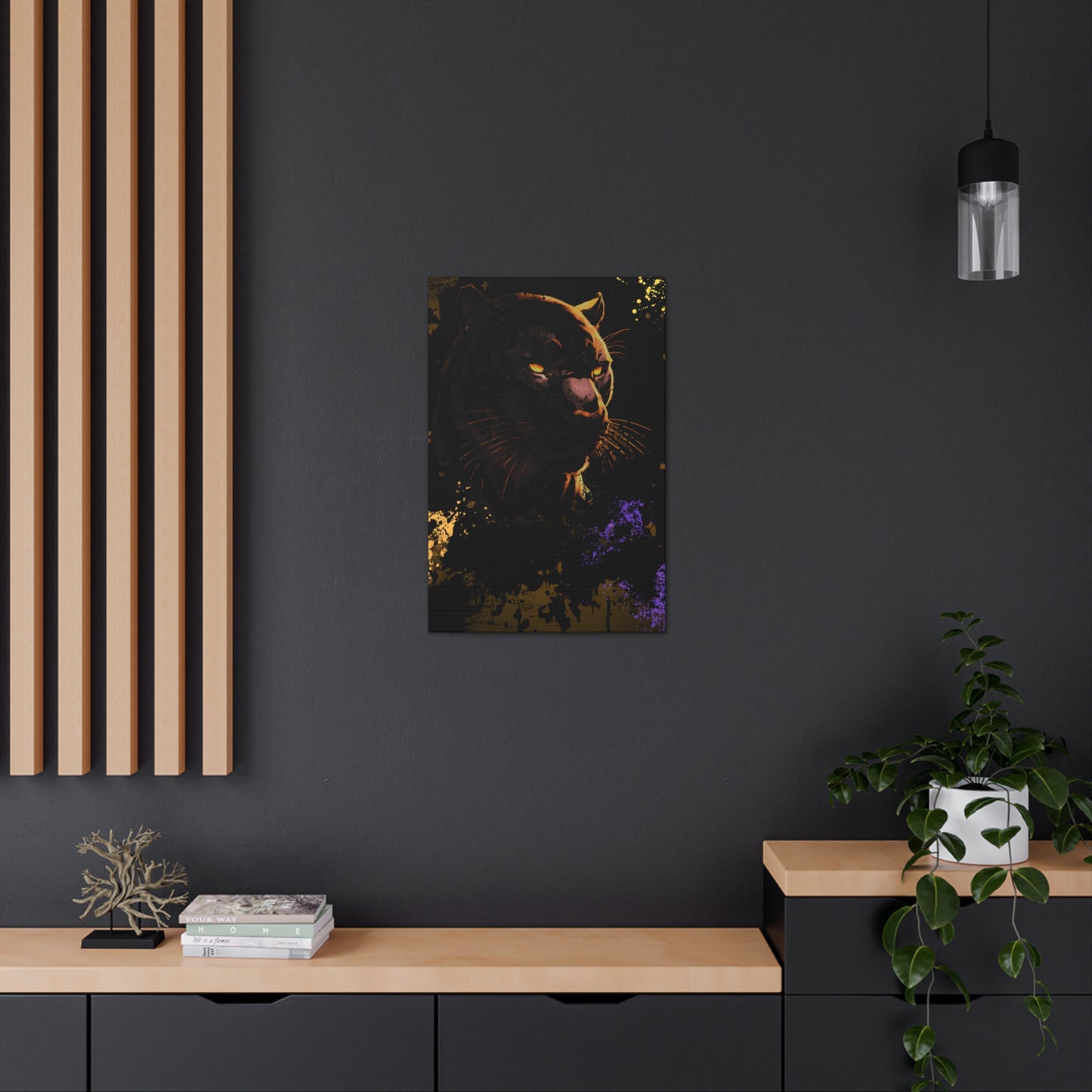 Drip Panther Stealth Motif - Canvas