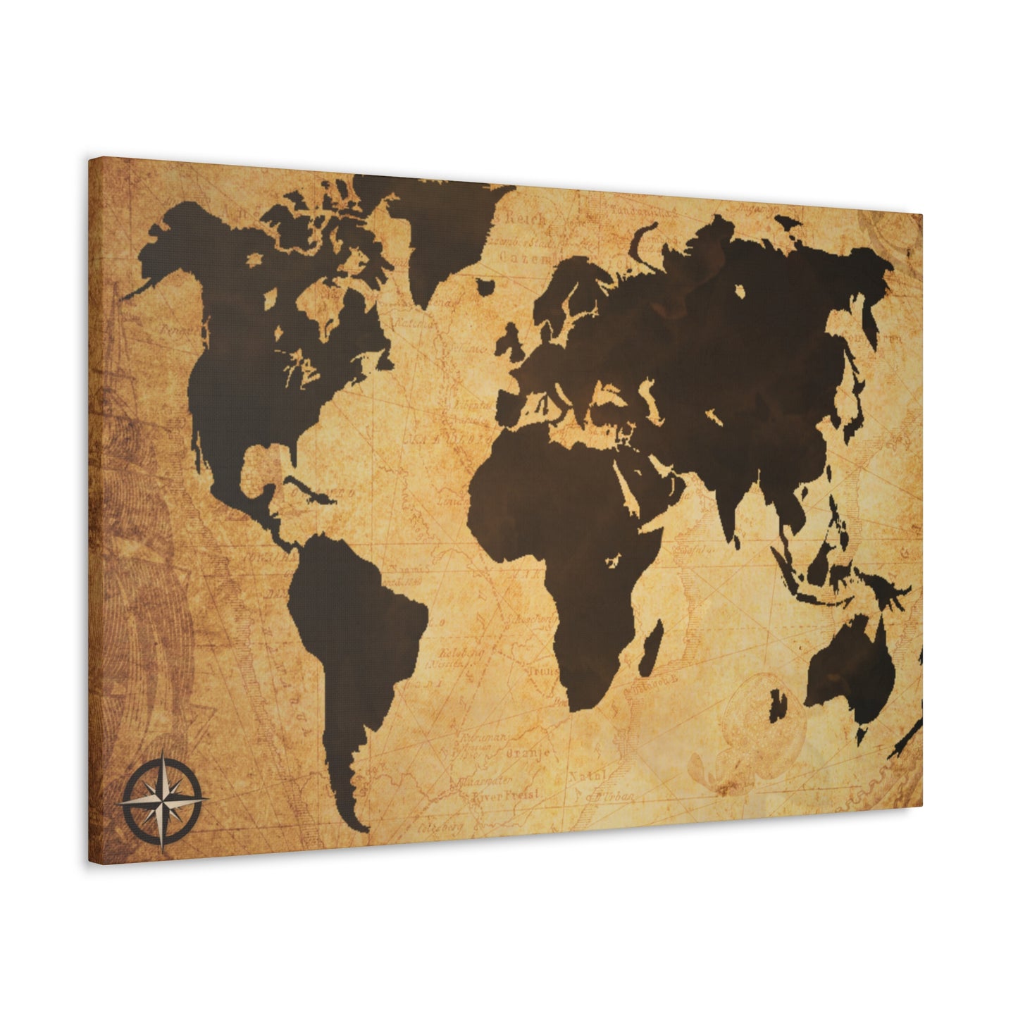 World Map  Espresso Coffee Course - Canvas