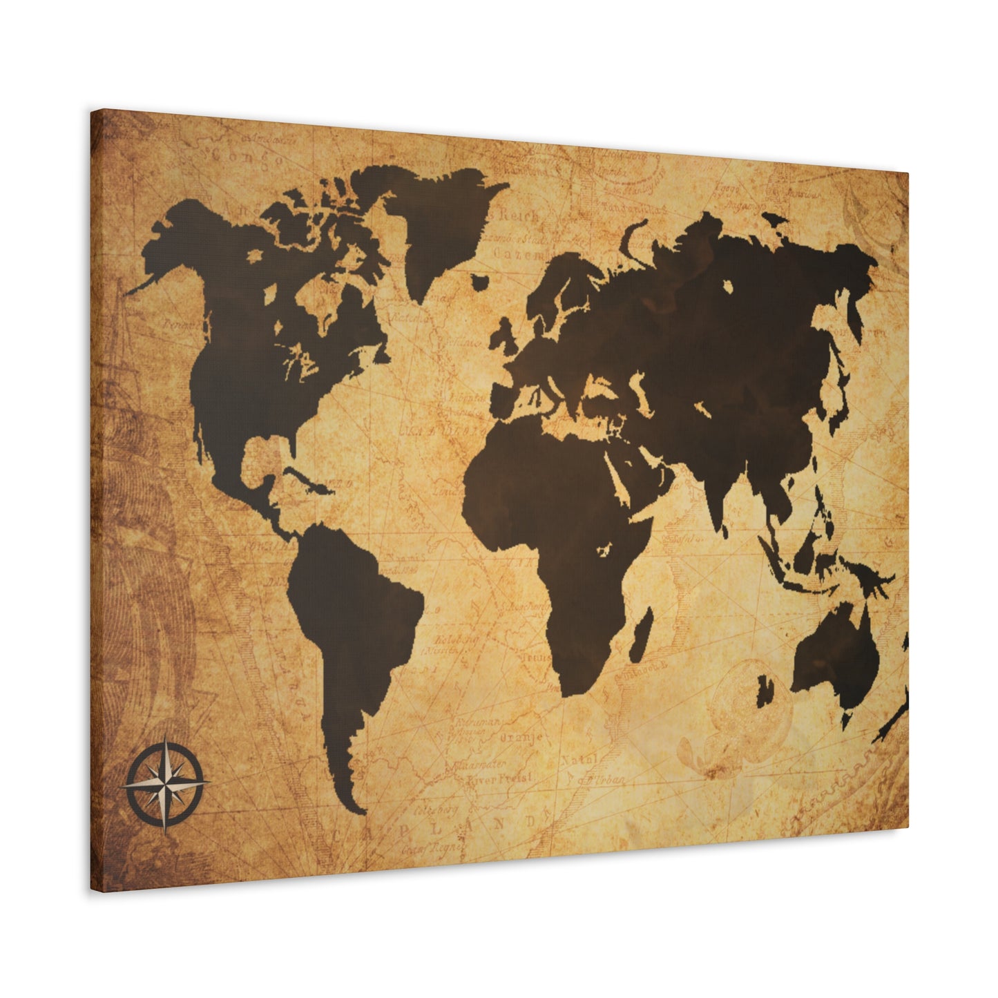 World Map  Espresso Coffee Course - Canvas