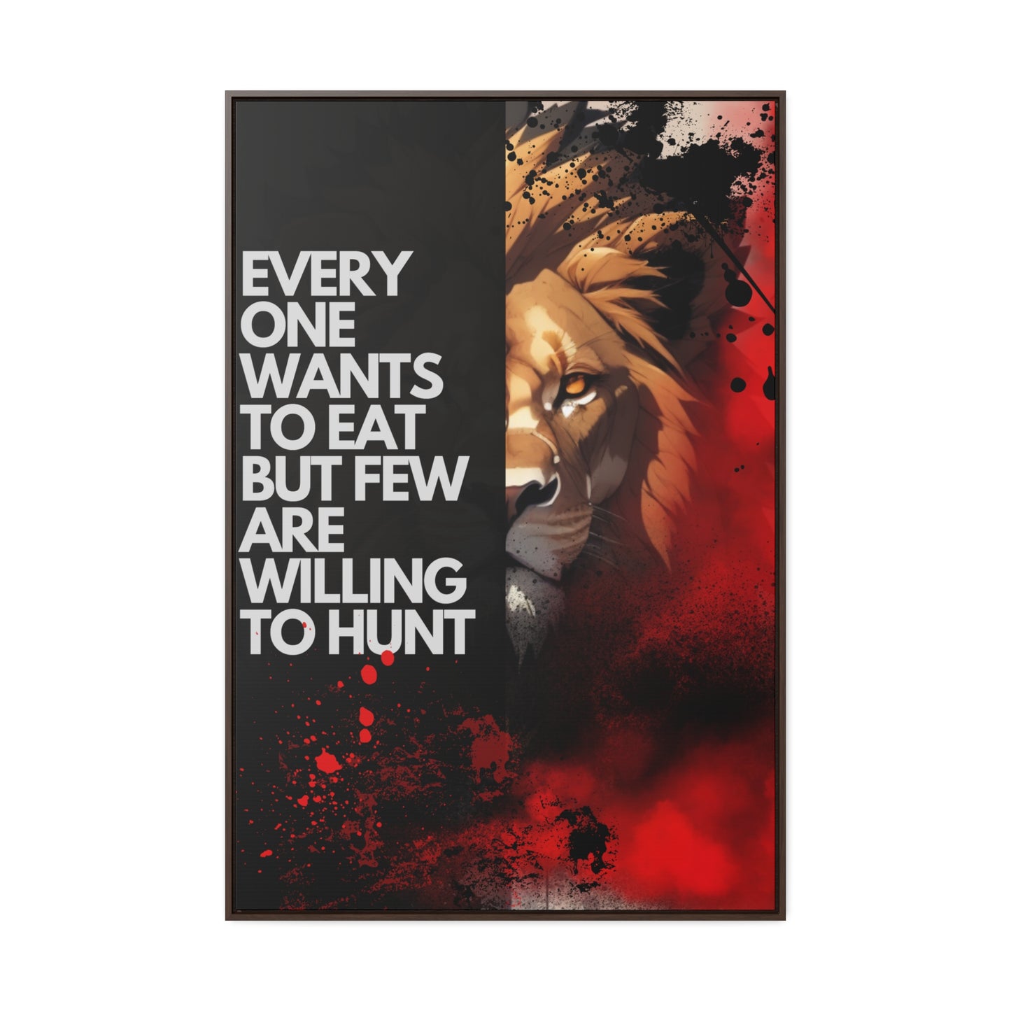 HUNT Motive - Canvas with Vertical Frame