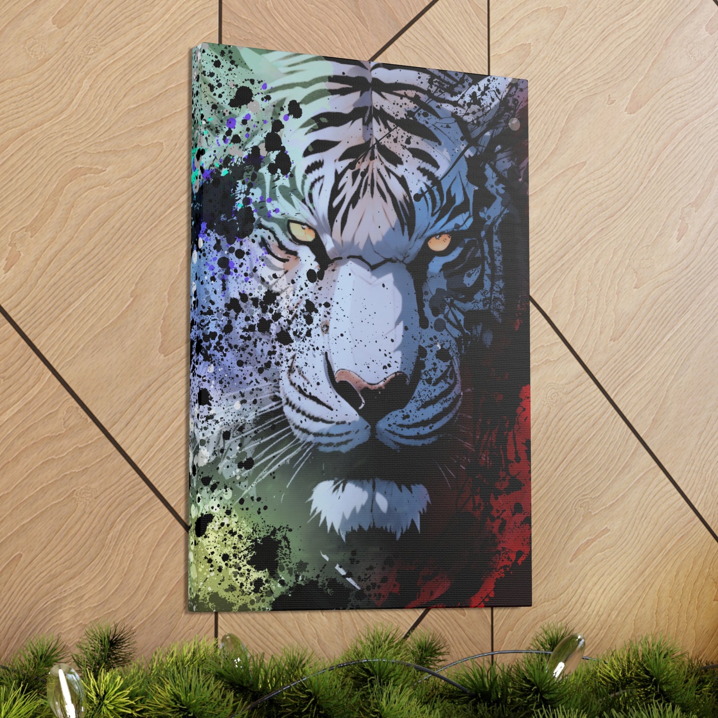 Drip Tiger Breath Motif - Canvas