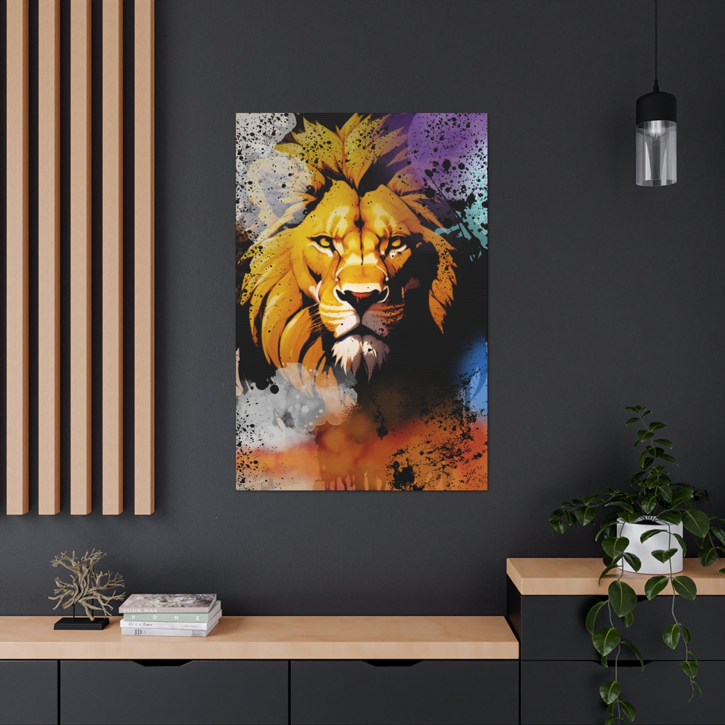 Drip Lion Swag Motif - Canvas