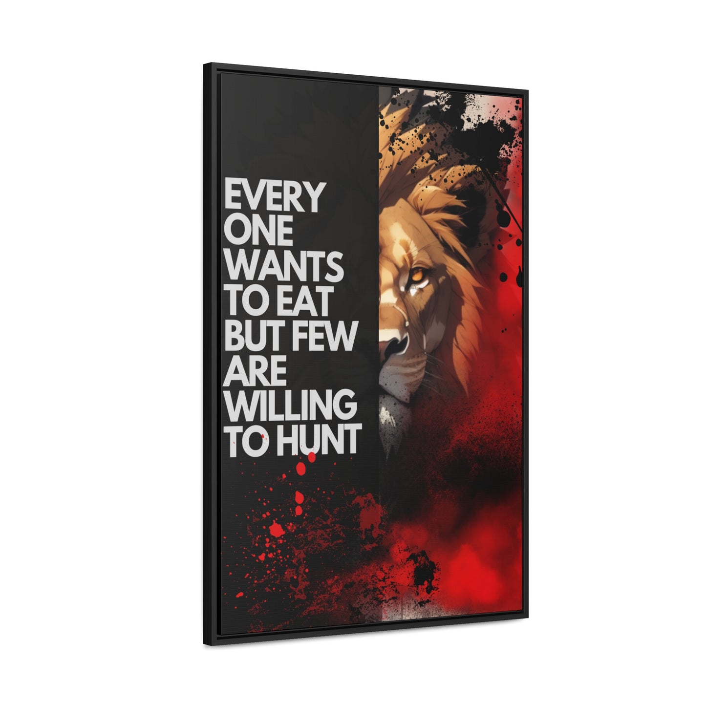 HUNT Motive - Canvas with Vertical Frame