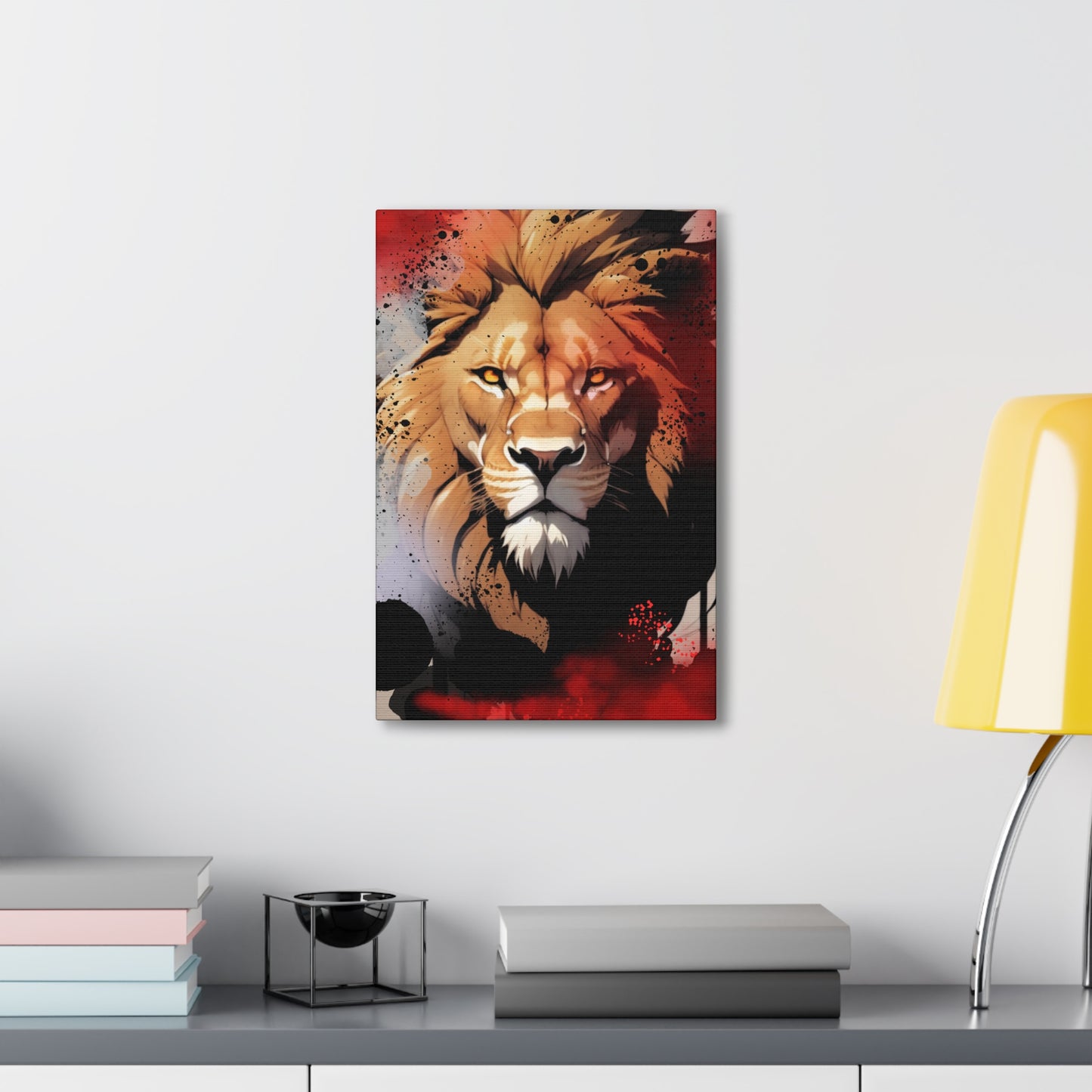 Drip Lion Slate Motif - Canvas