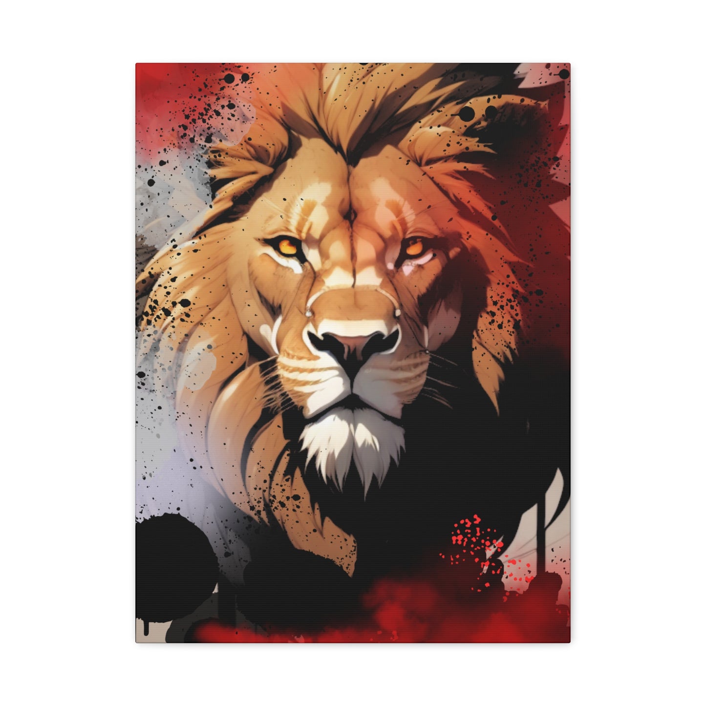 Drip Lion Slate Motif - Canvas