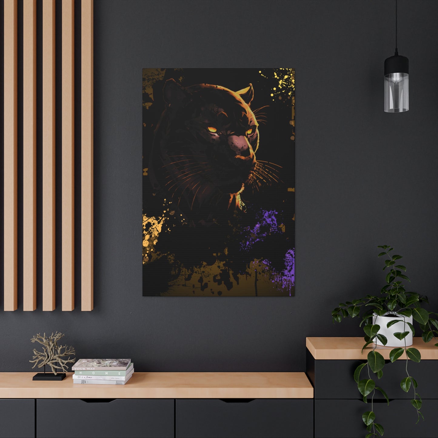 Drip Panther Stealth Motif - Canvas