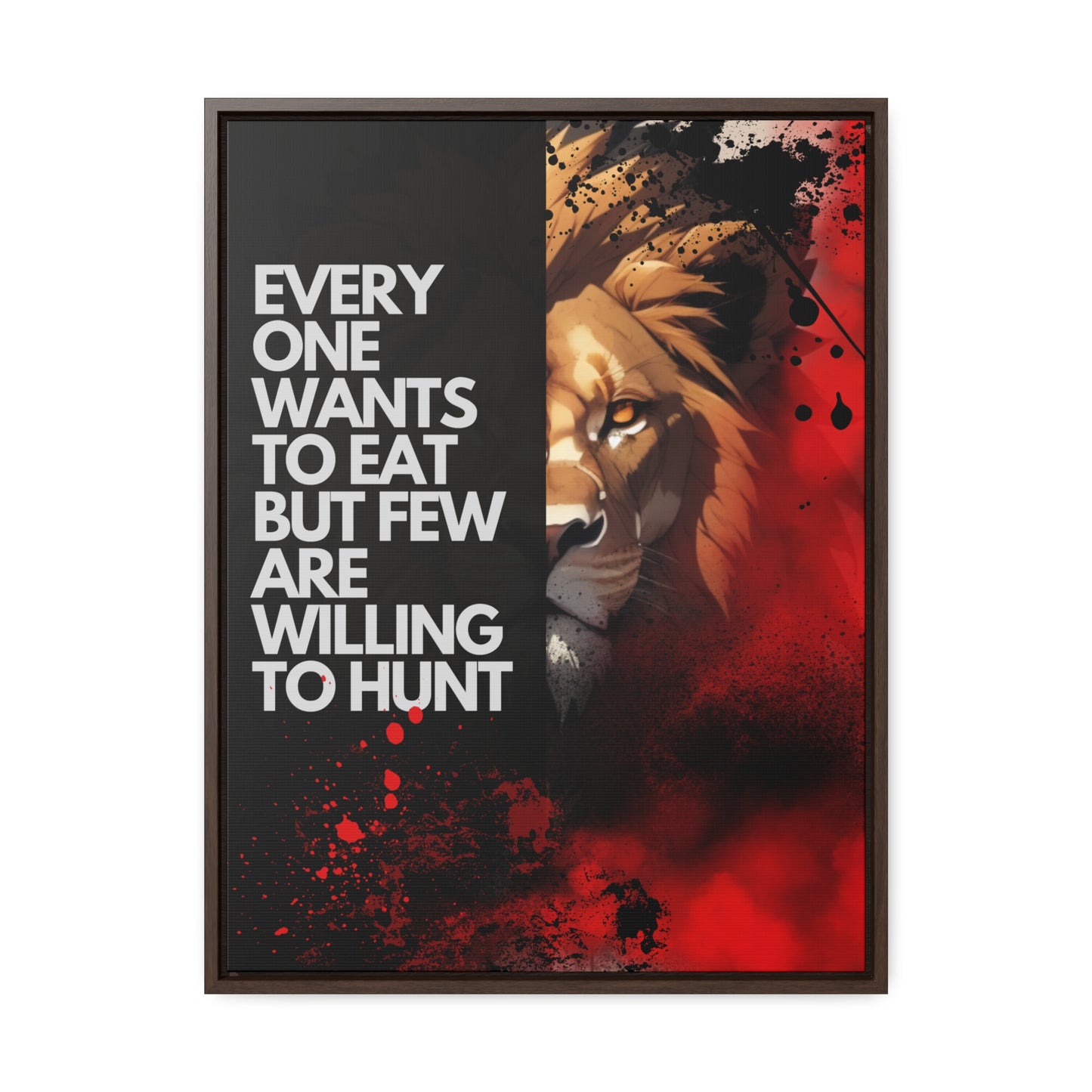 HUNT Motive - Canvas with Vertical Frame