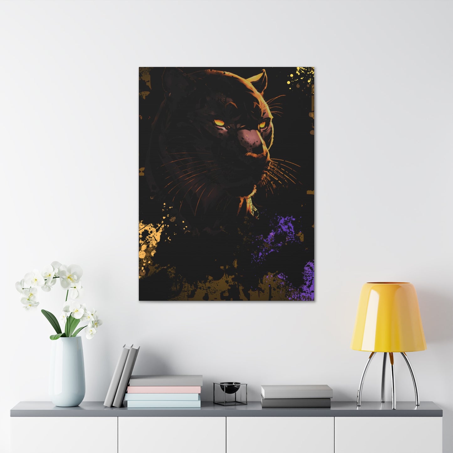 Drip Panther Stealth Motif - Canvas