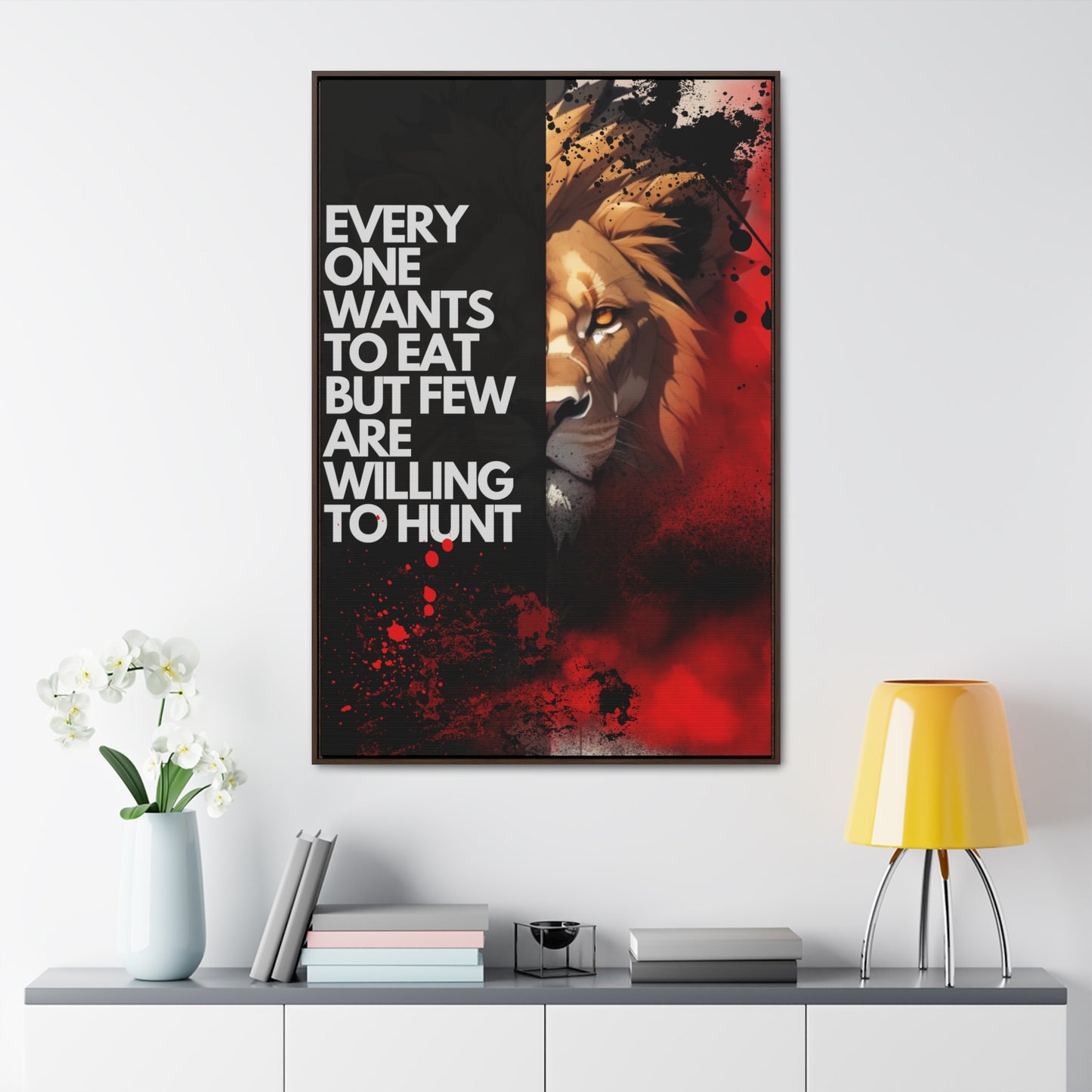 HUNT Motive - Canvas with Vertical Frame