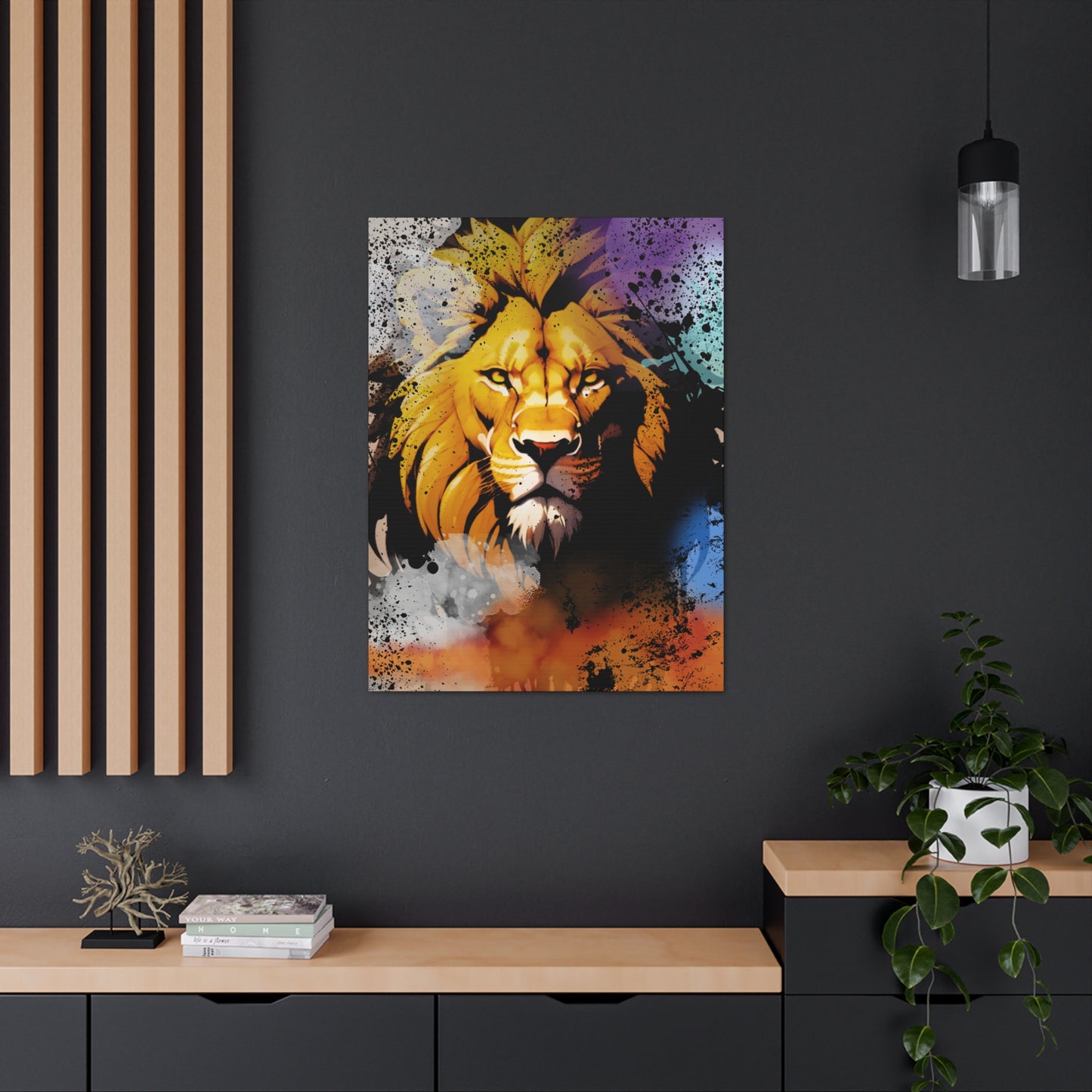 Drip Lion Swag Motif - Canvas