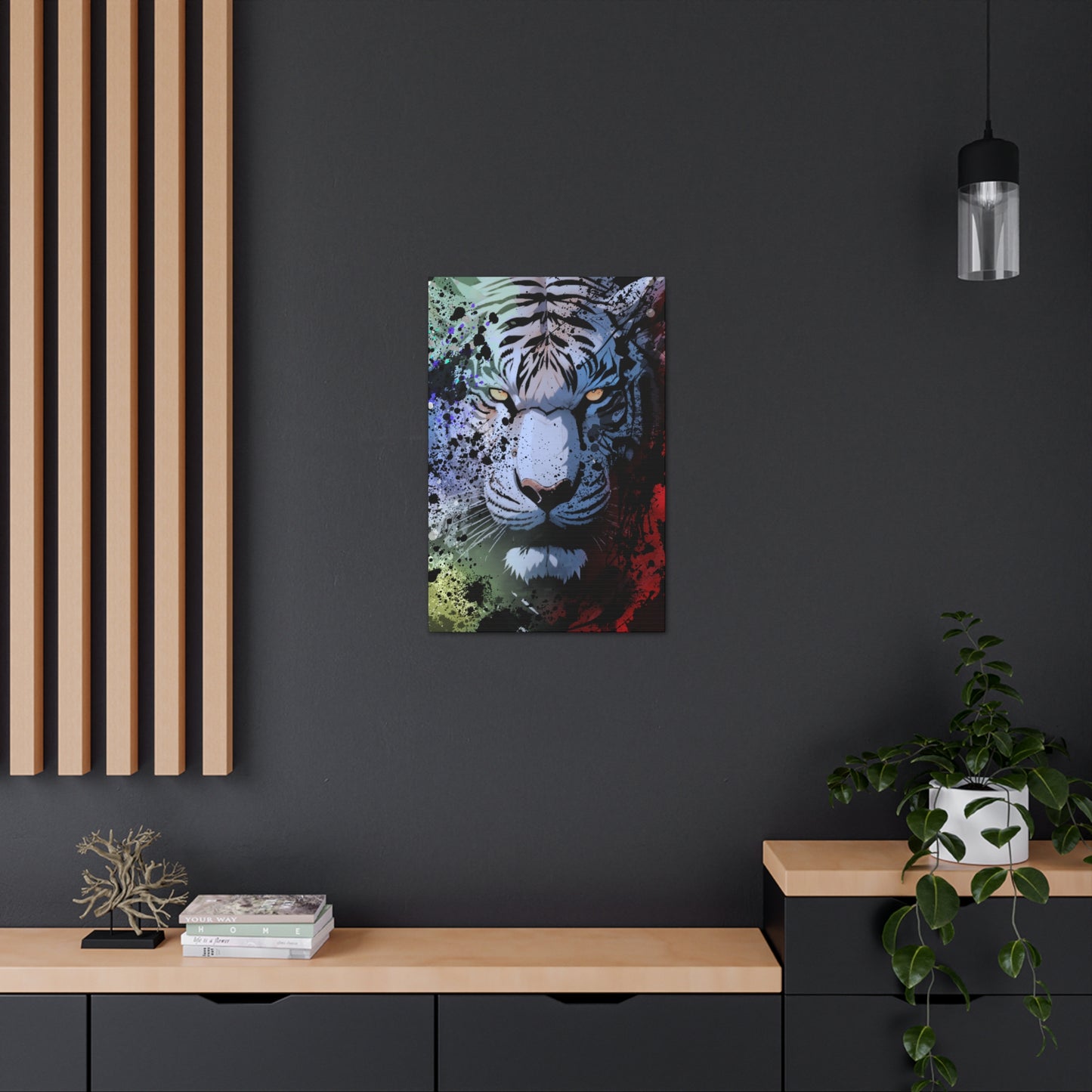 Drip Tiger Breath Motif - Canvas