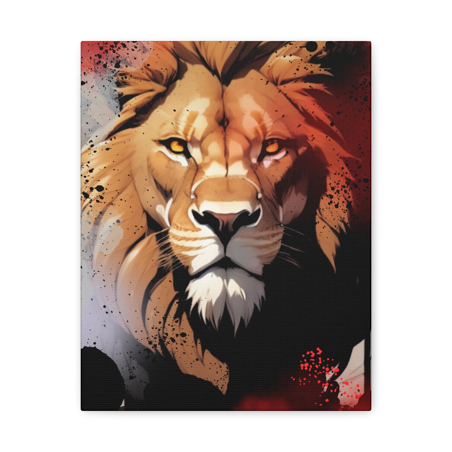 Drip Lion Slate Motif - Canvas