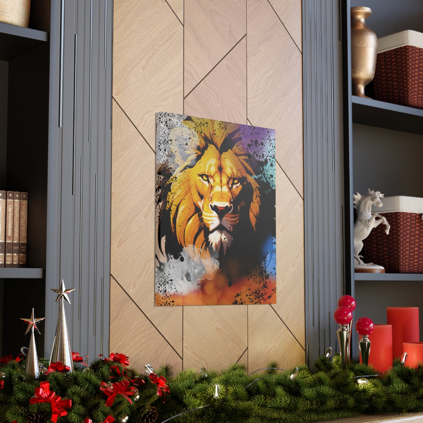 Drip Lion Swag Motif - Canvas