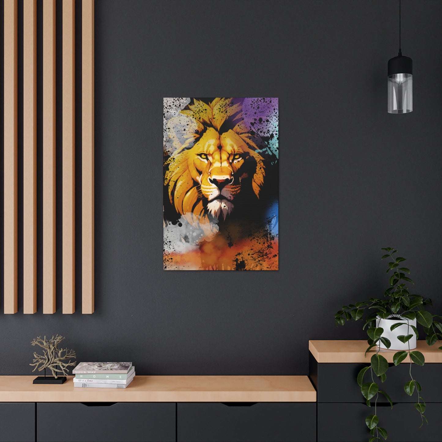 Drip Lion Swag Motif - Canvas