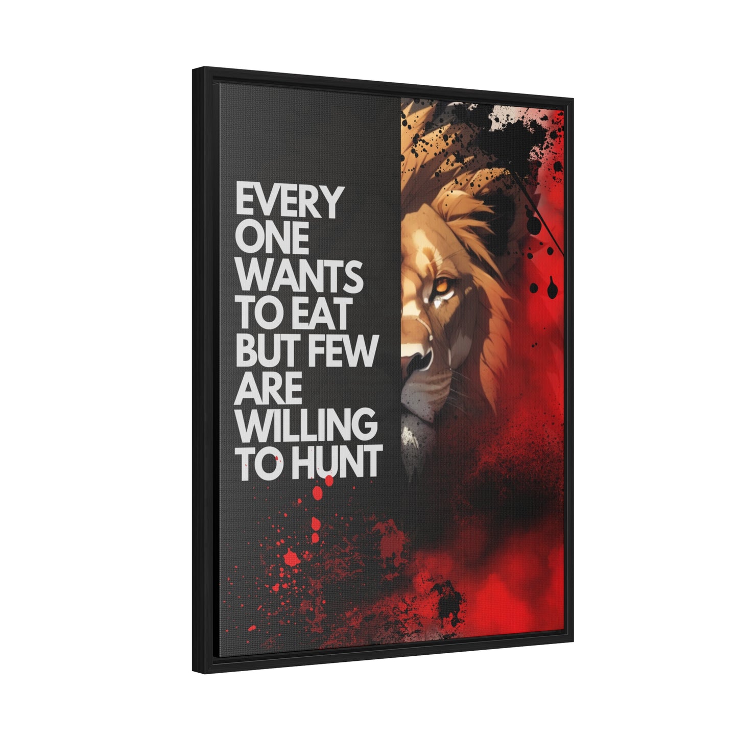 HUNT Motive - Canvas with Vertical Frame