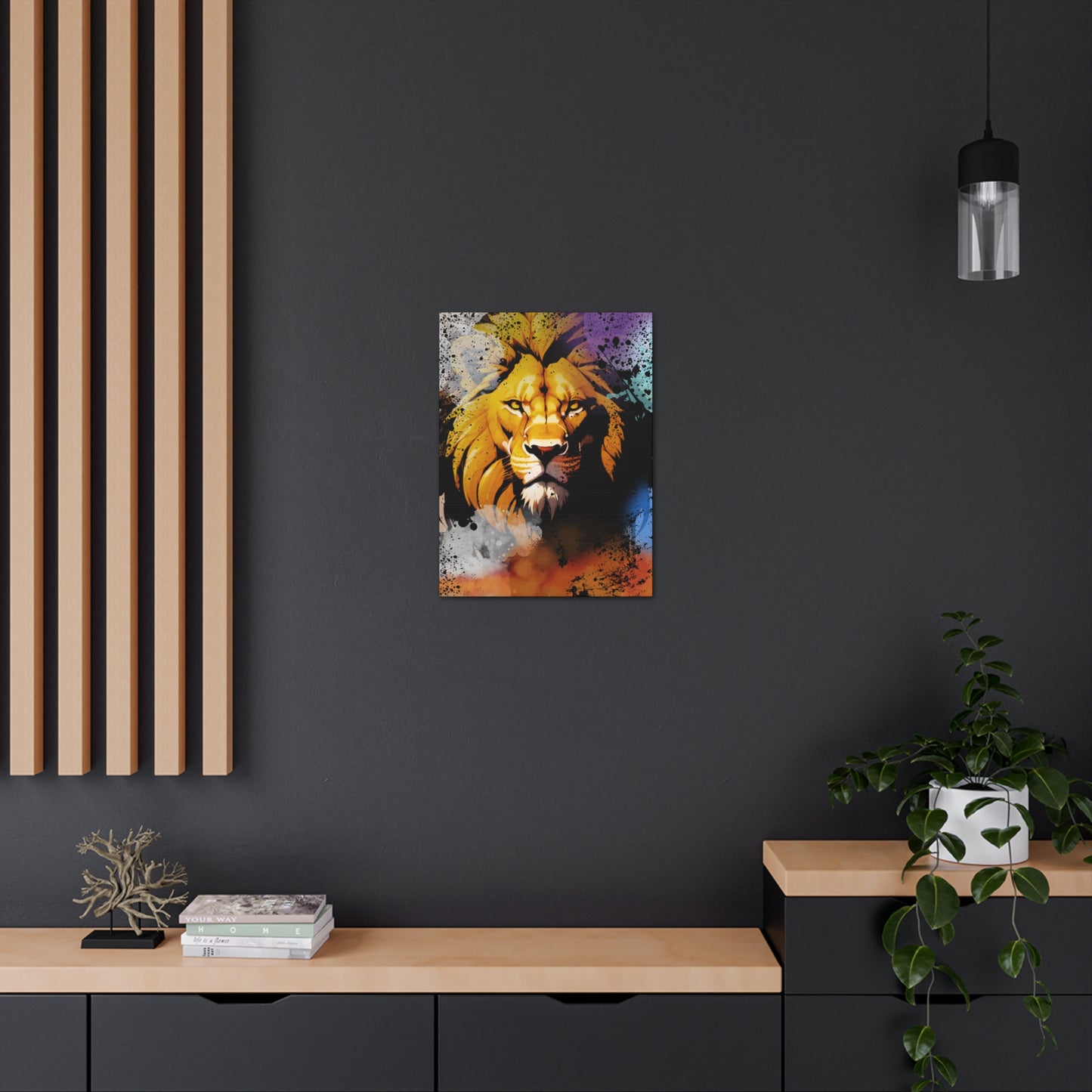 Drip Lion Swag Motif - Canvas