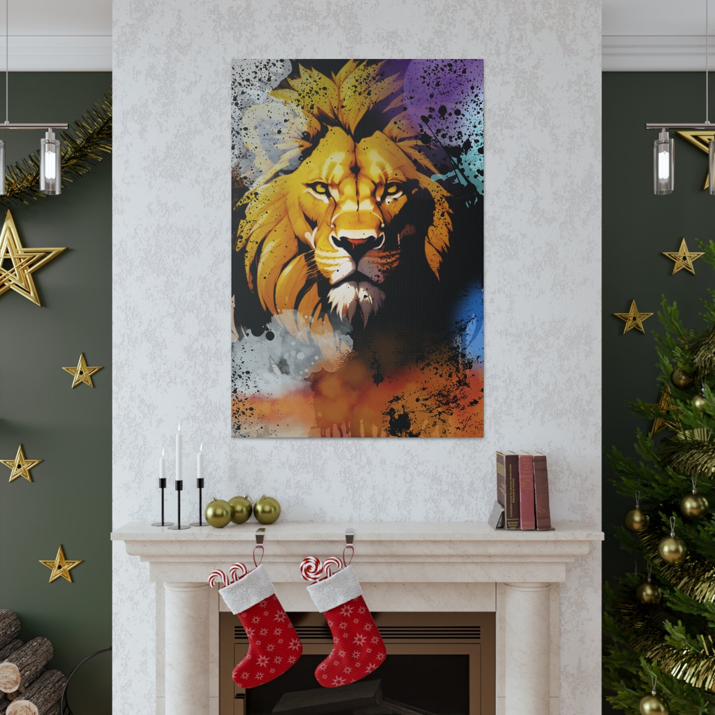 Drip Lion Swag Motif - Canvas