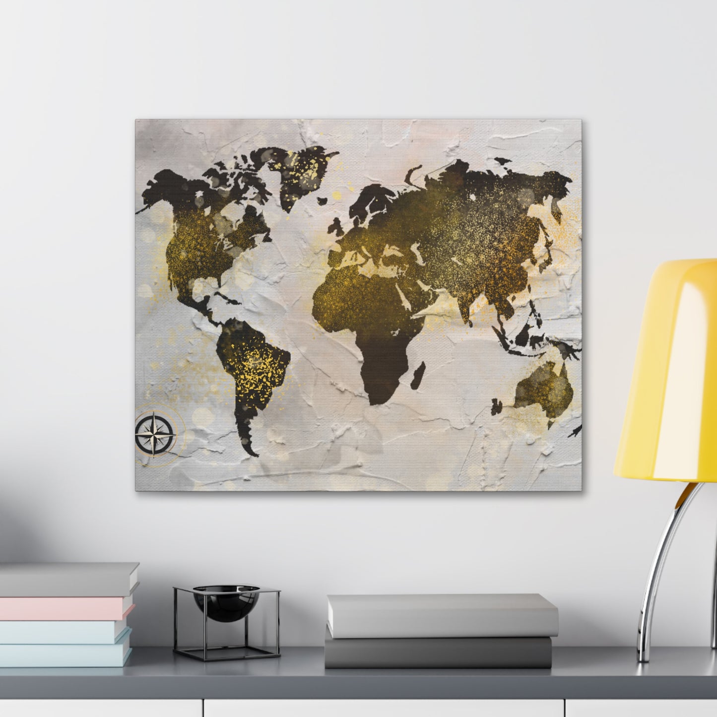 World Map Gold Dust - Canvas