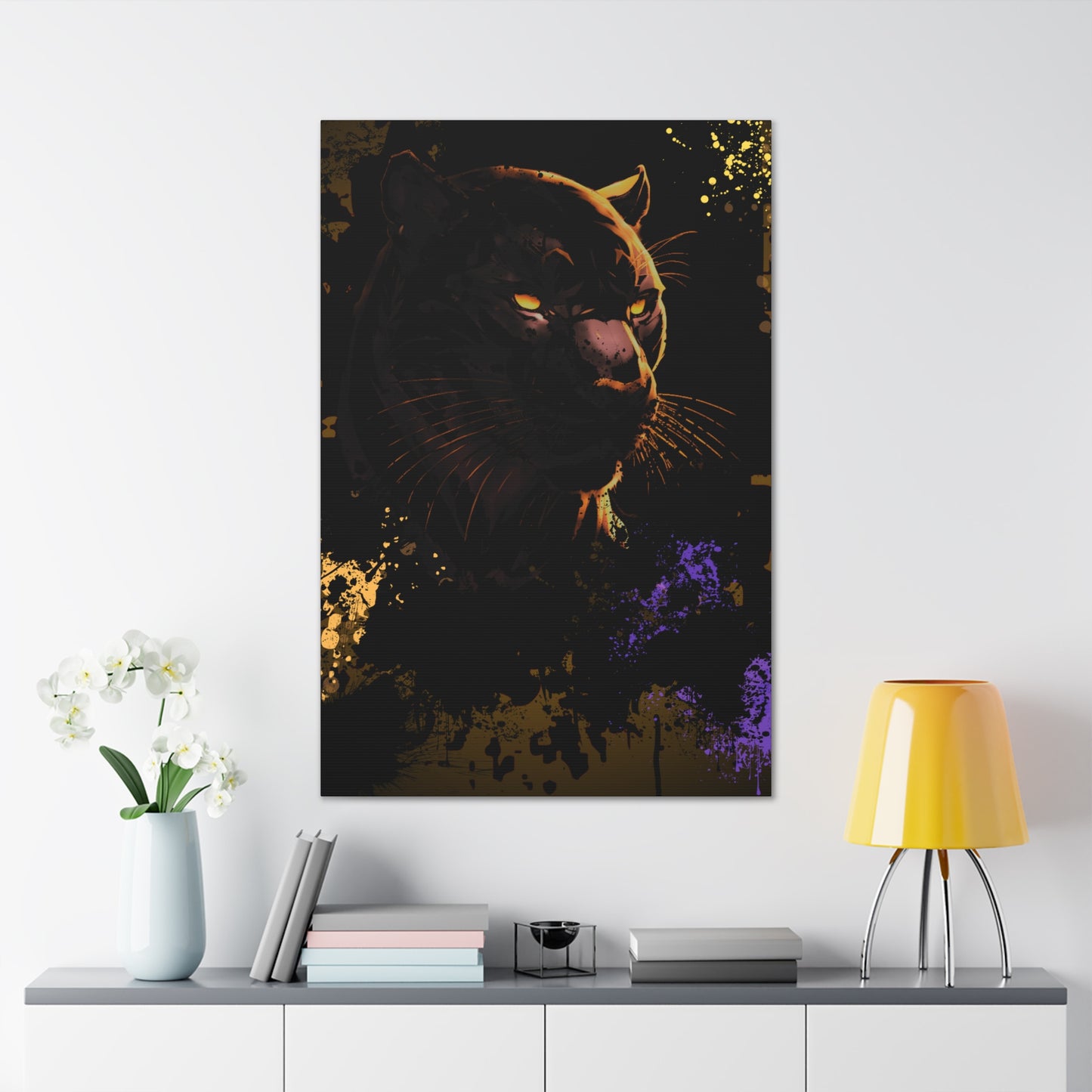 Drip Panther Stealth Motif - Canvas