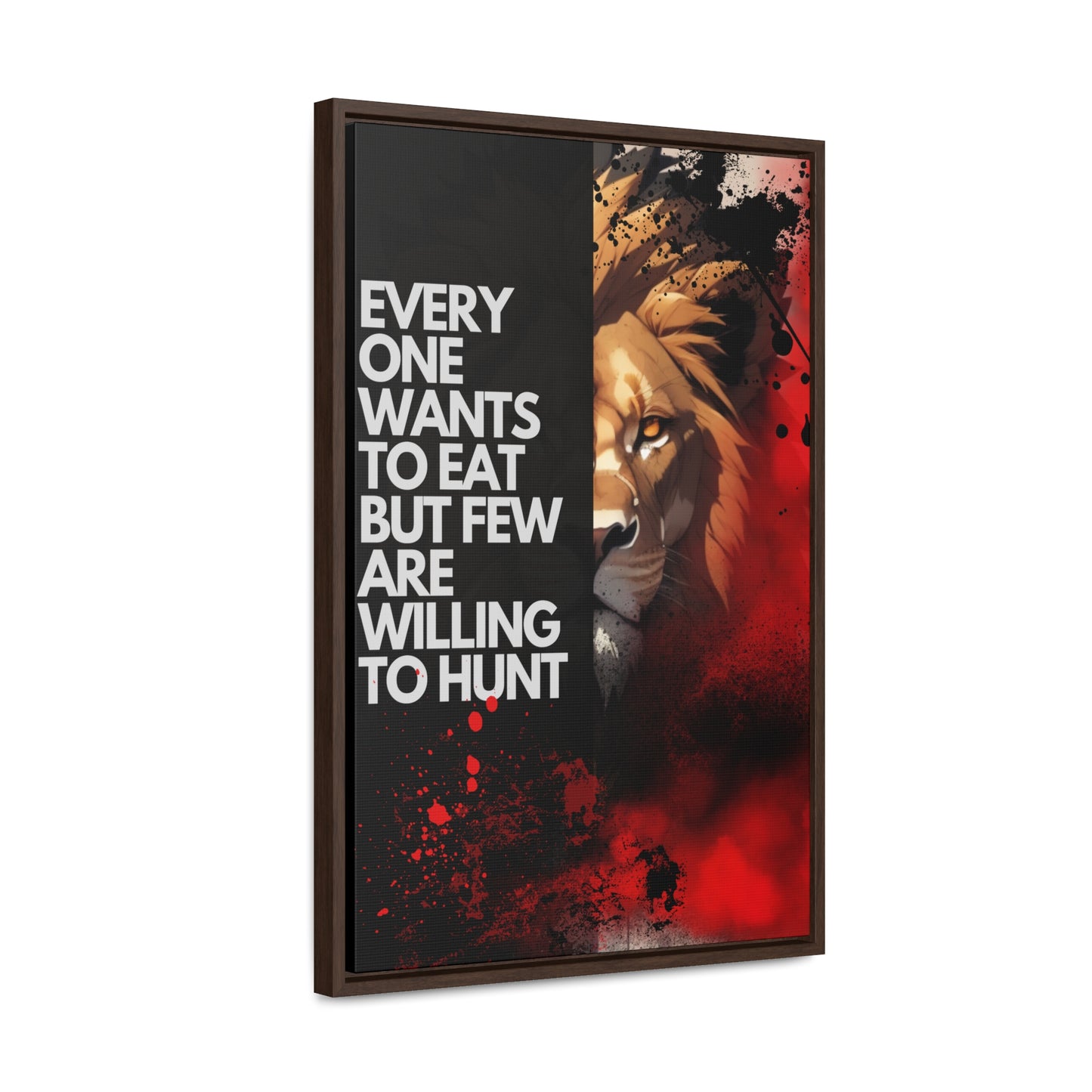 HUNT Motive - Canvas with Vertical Frame