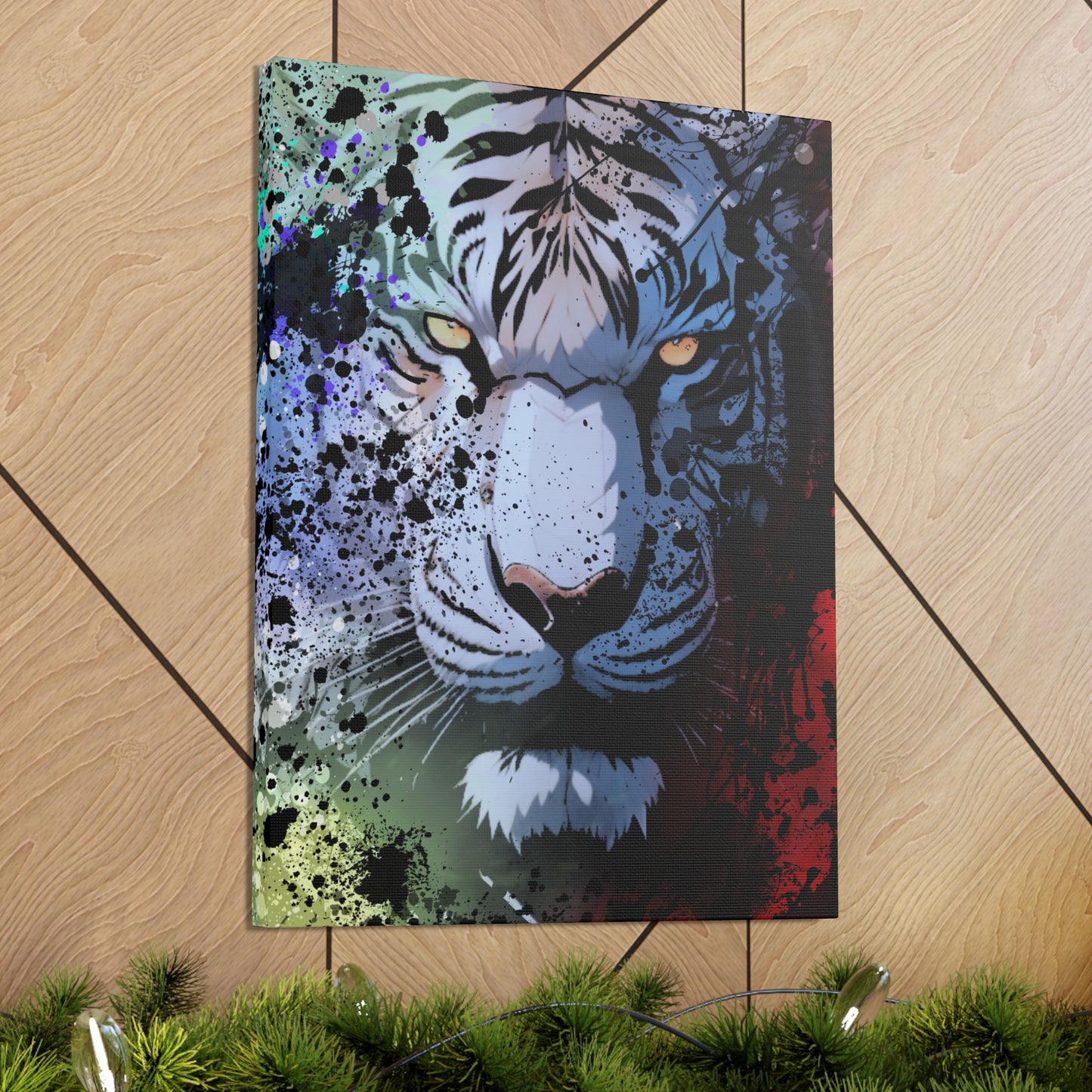 Drip Tiger Breath Motif - Canvas