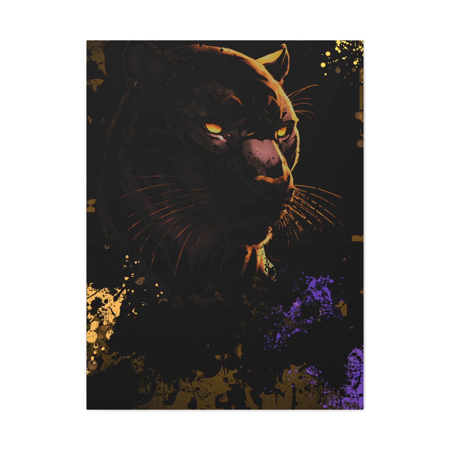 Drip Panther Stealth Motif - Canvas