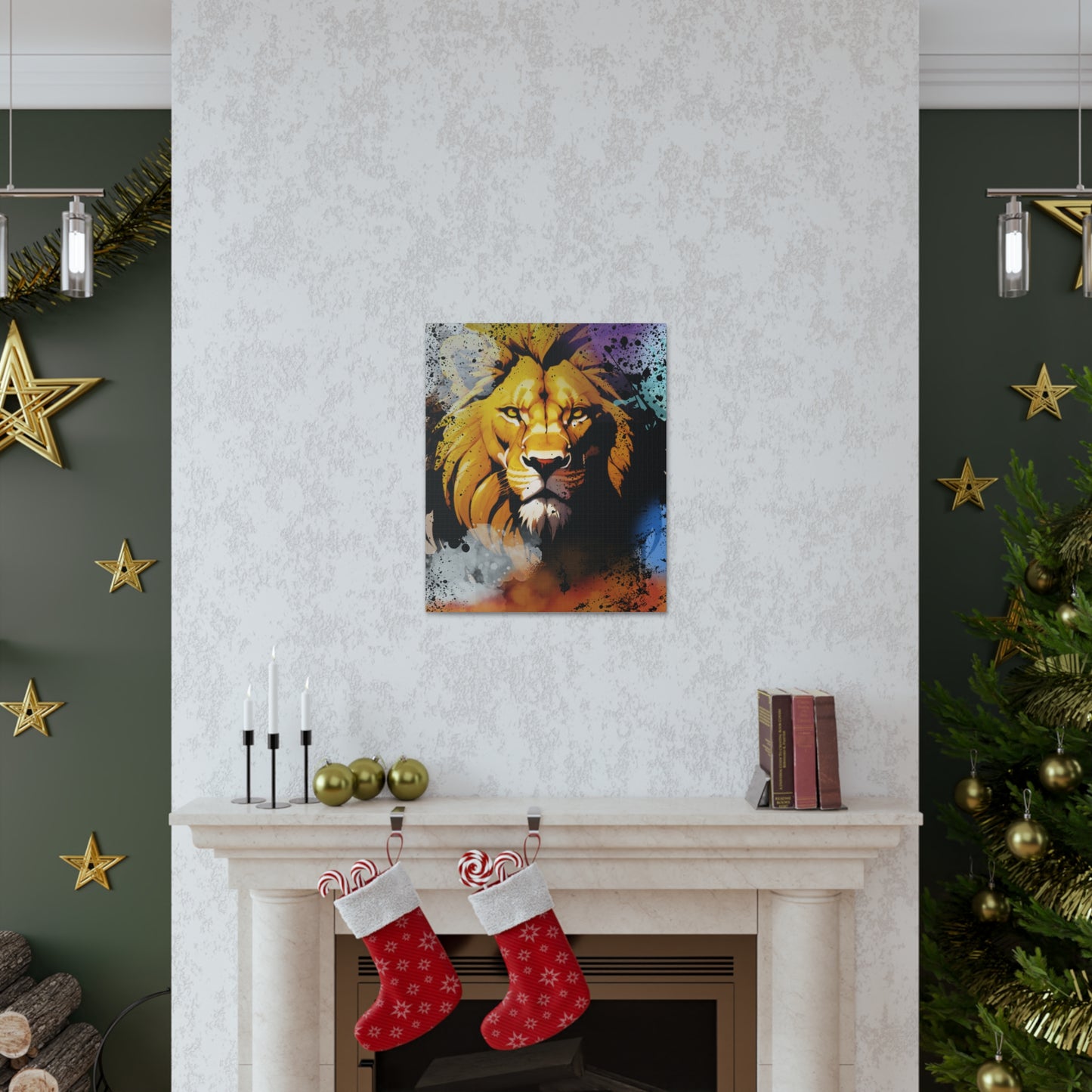 Drip Lion Swag Motif - Canvas