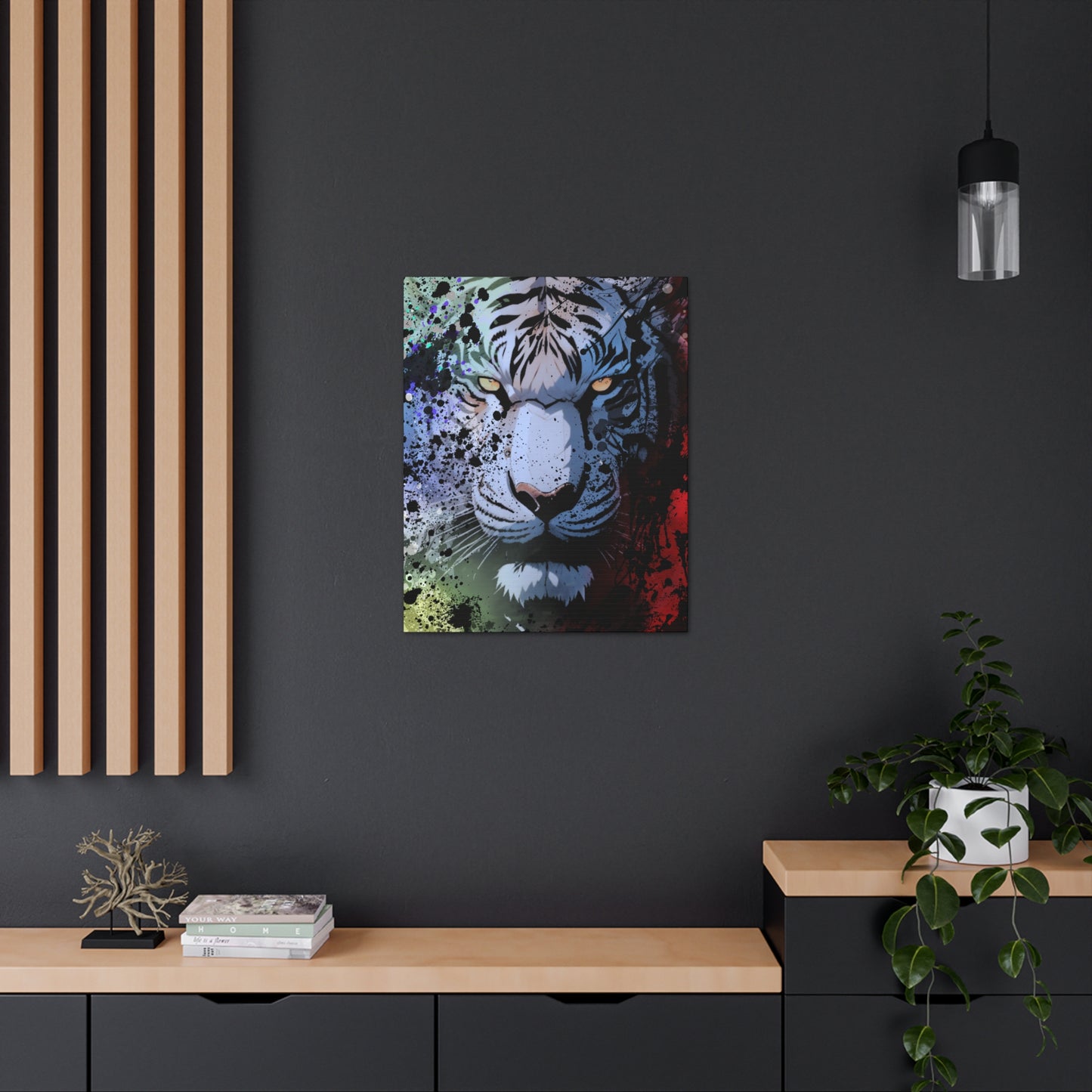 Drip Tiger Breath Motif - Canvas