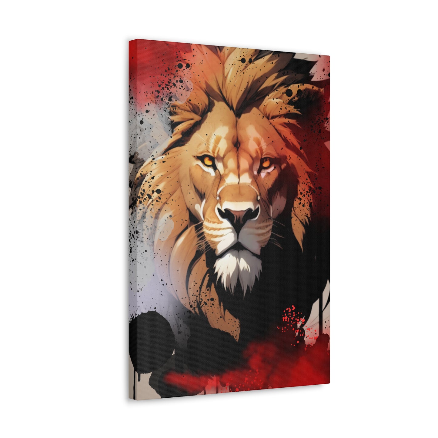 Drip Lion Slate Motif - Canvas