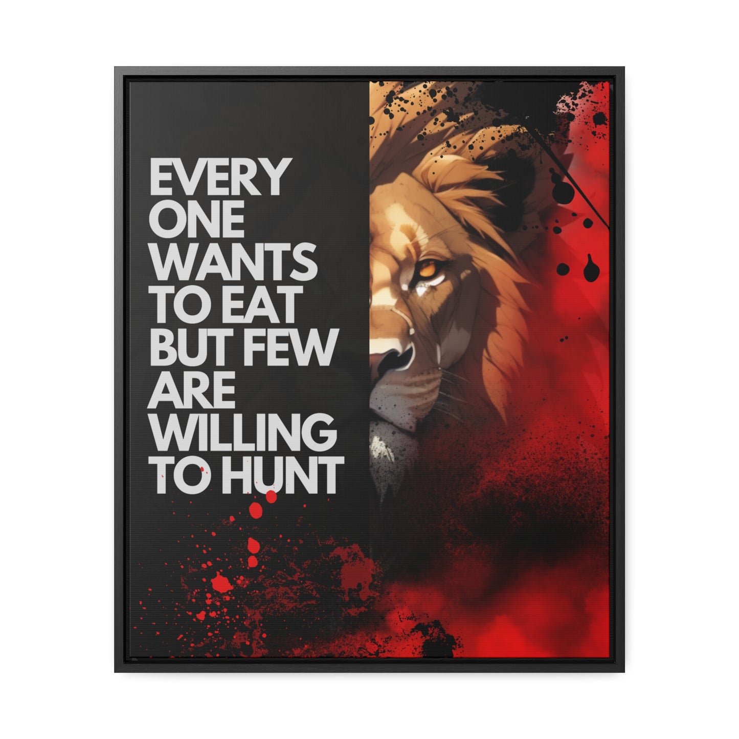 HUNT Motive - Canvas with Vertical Frame