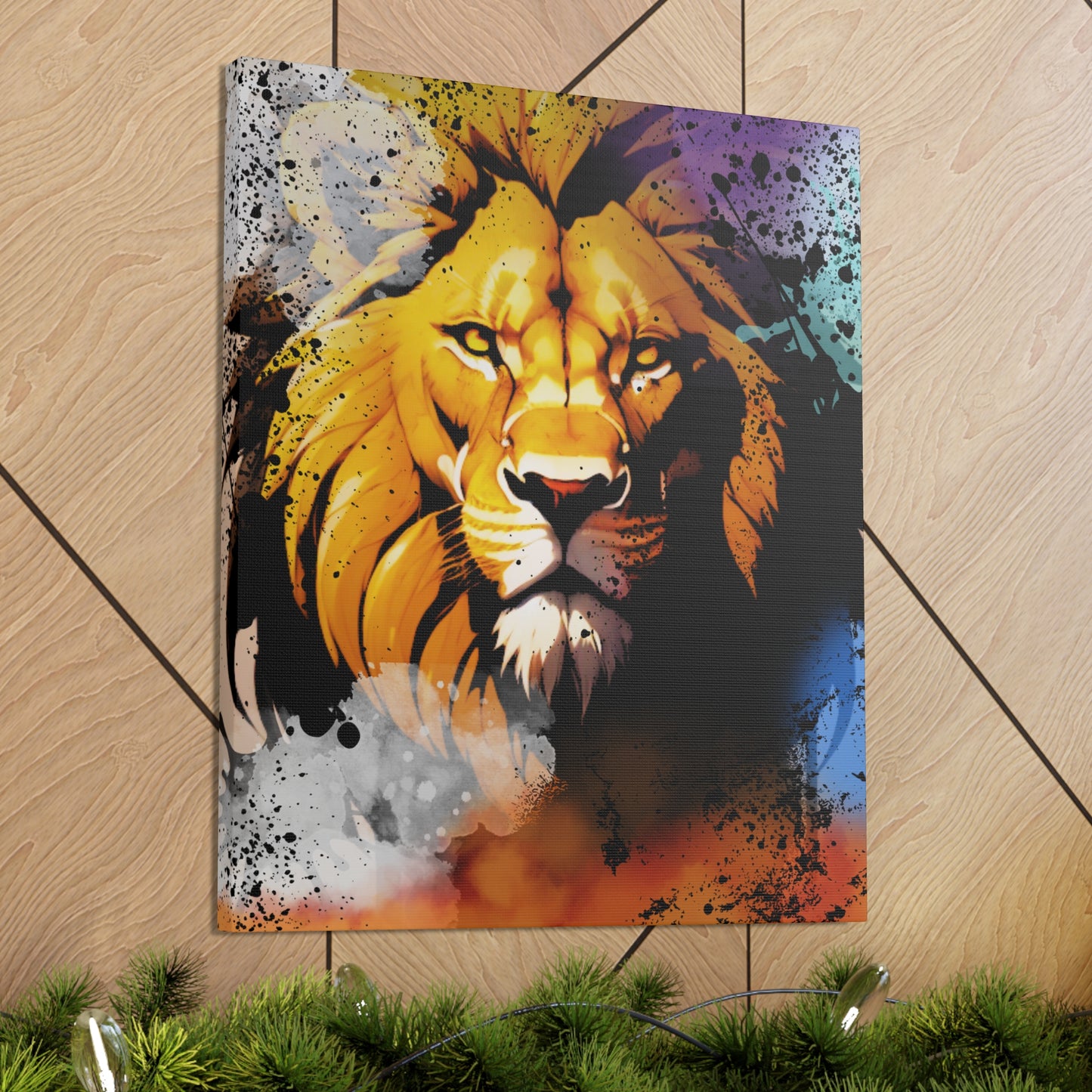 Drip Lion Swag Motif - Canvas