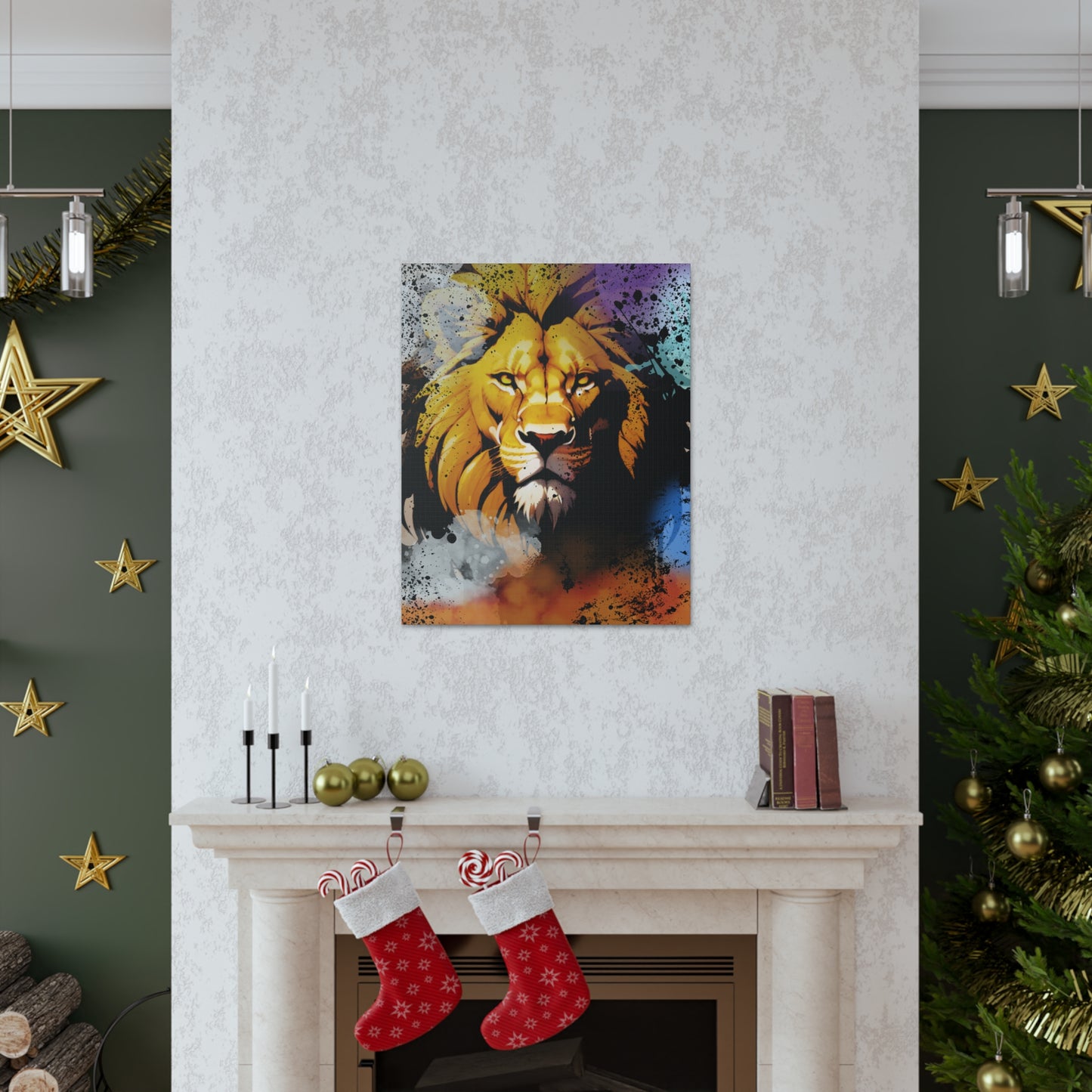 Drip Lion Swag Motif - Canvas