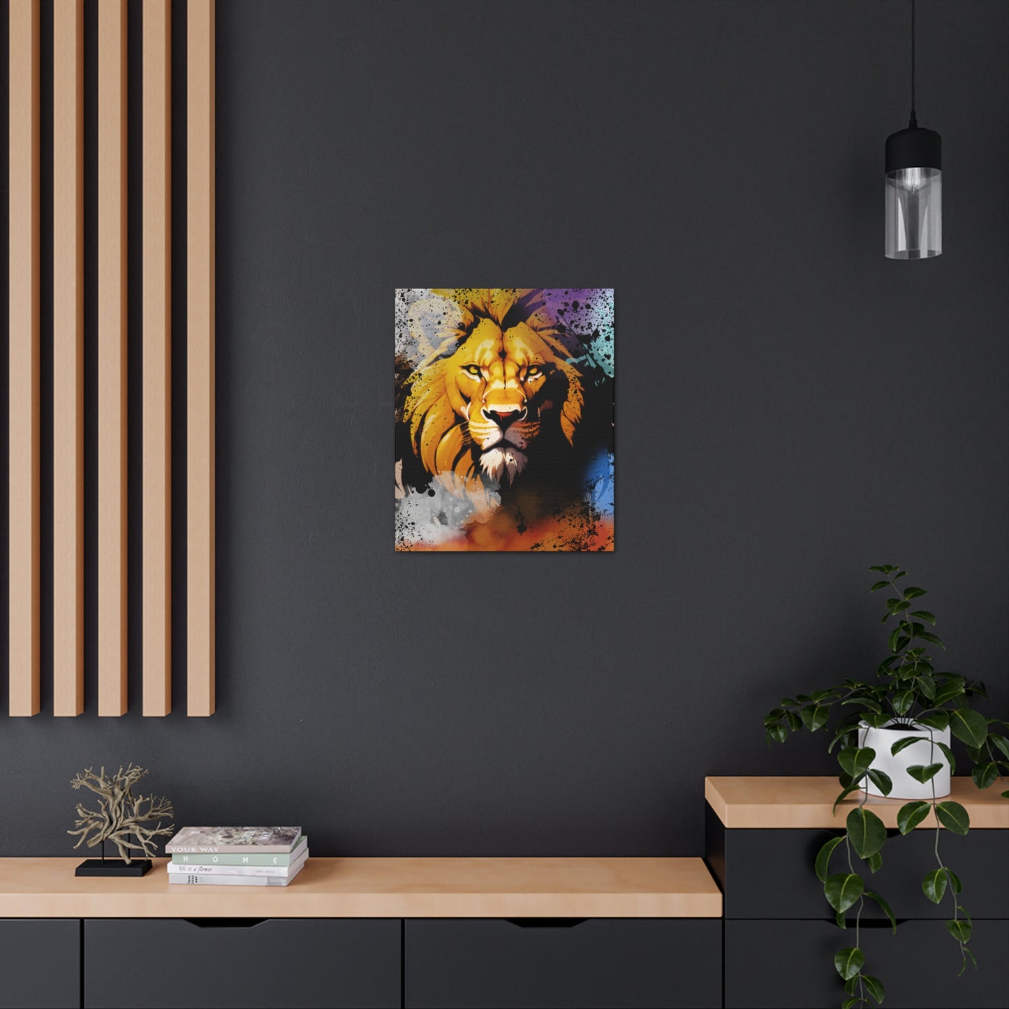 Drip Lion Swag Motif - Canvas