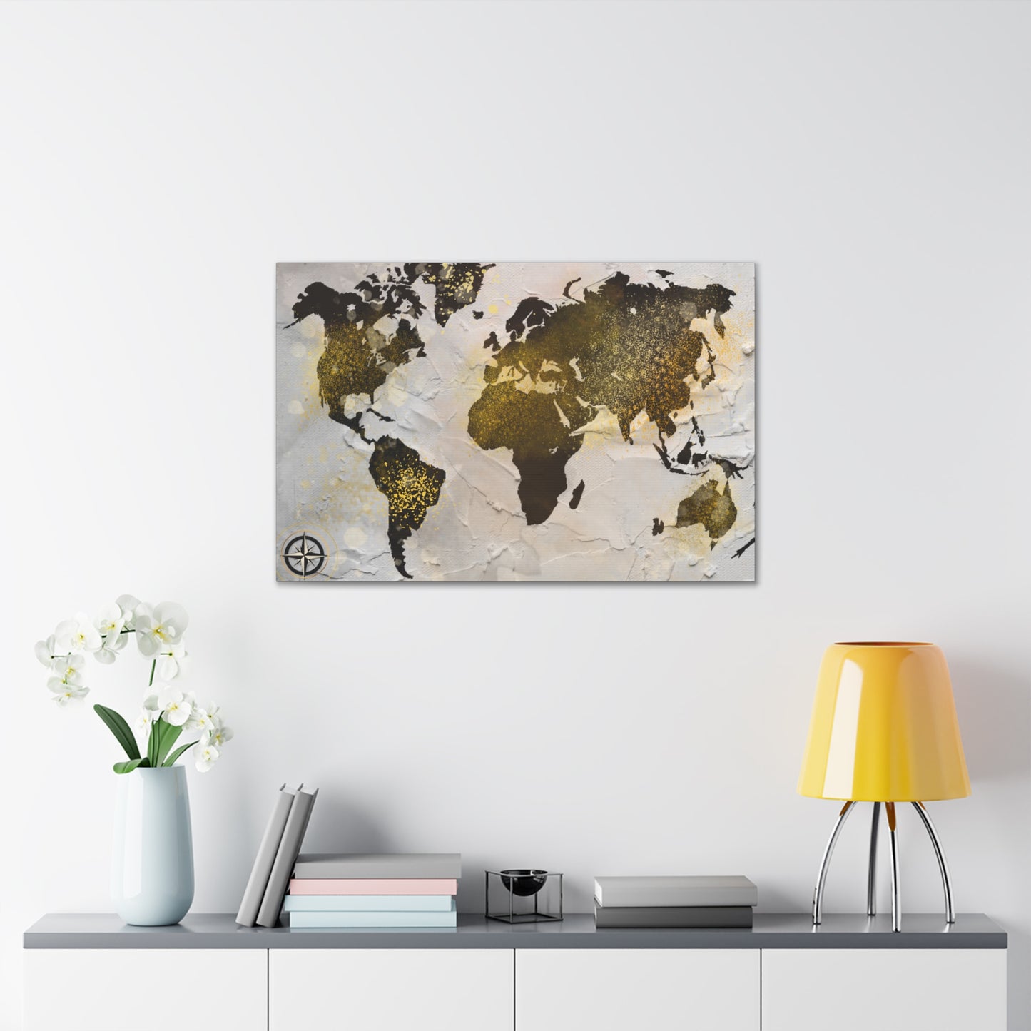 World Map Gold Dust - Canvas