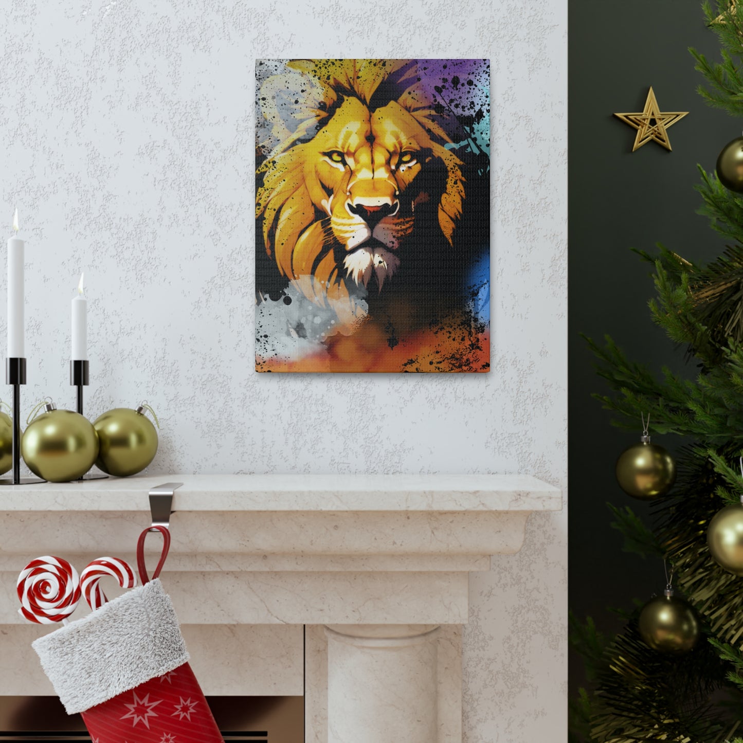 Drip Lion Swag Motif - Canvas