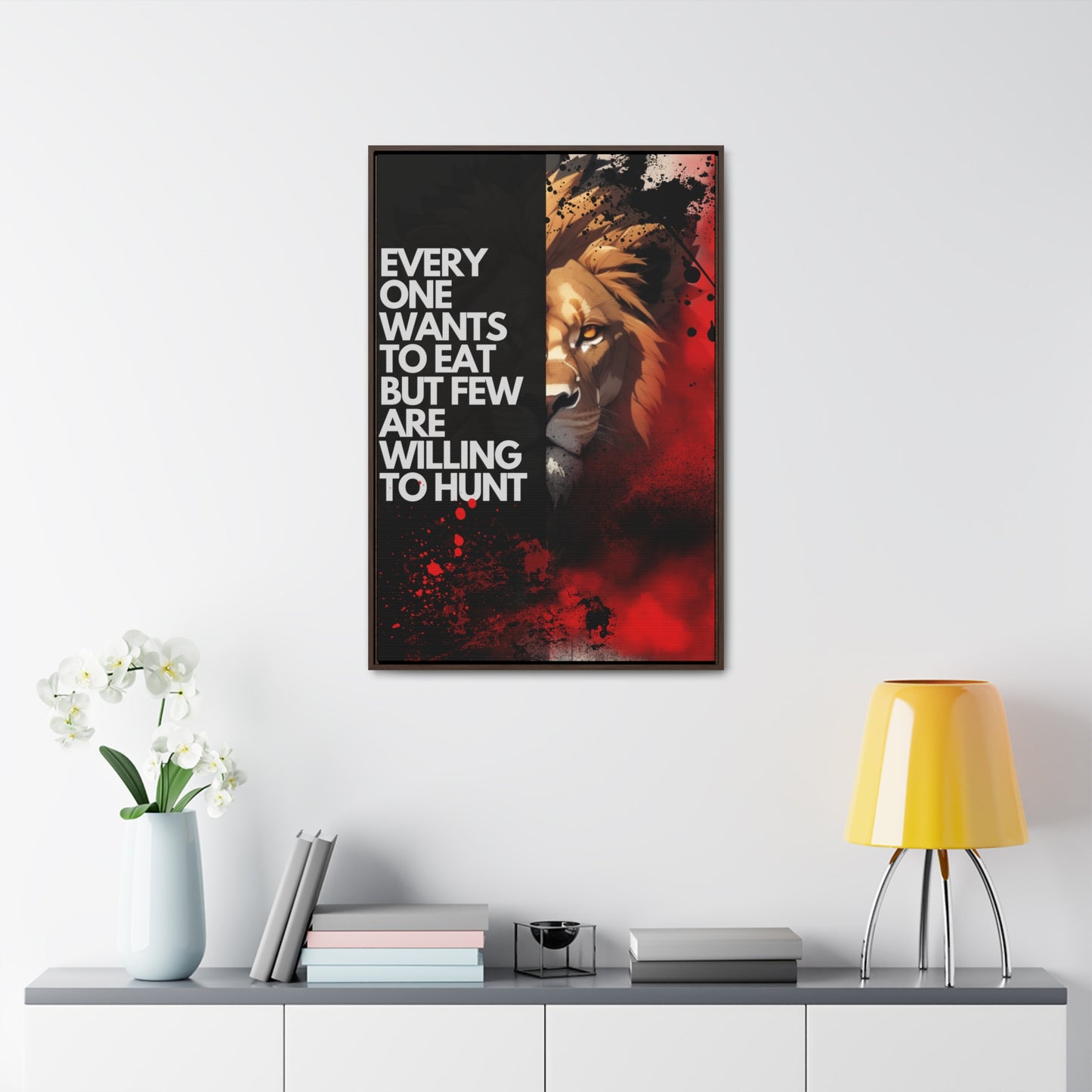 HUNT Motive - Canvas with Vertical Frame