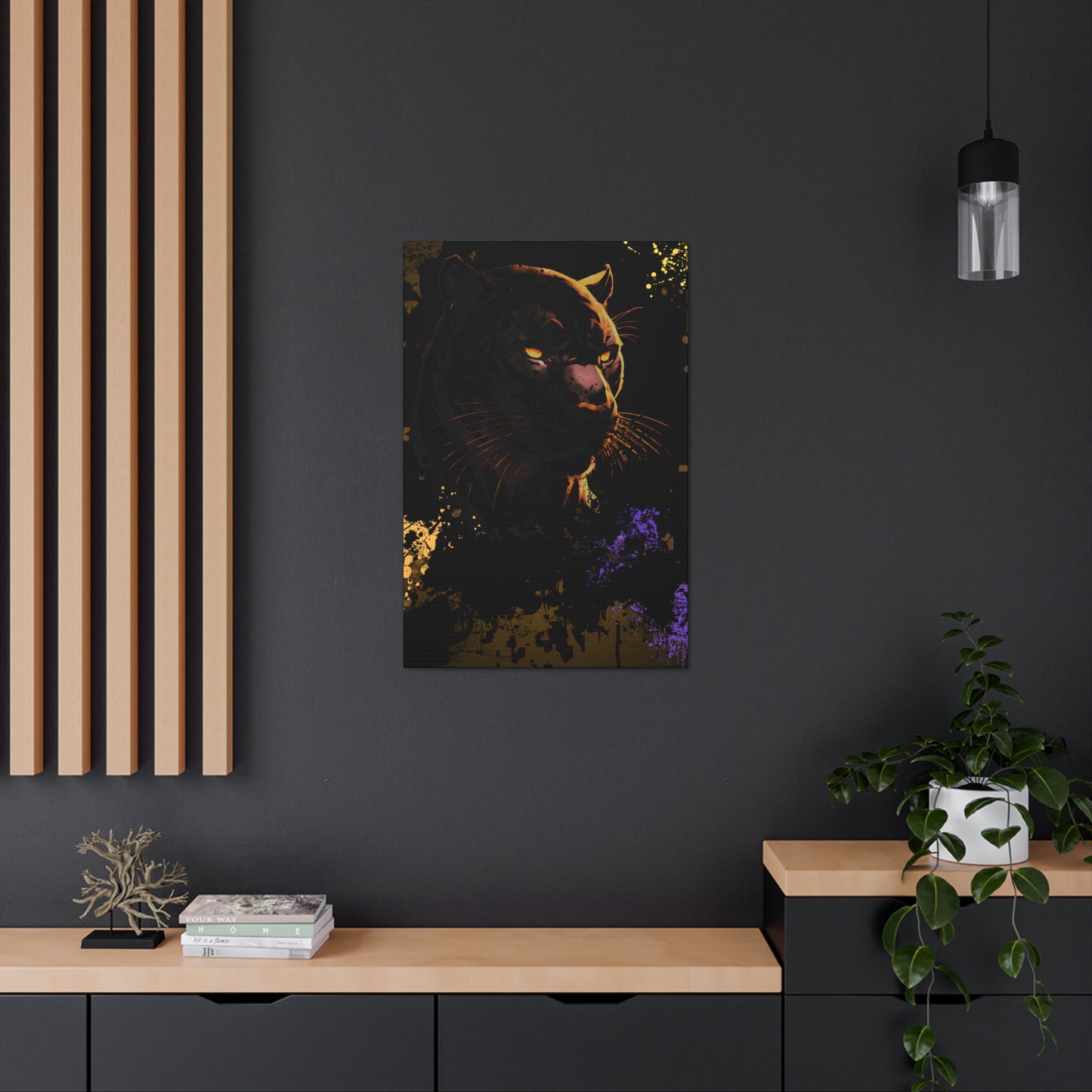 Drip Panther Stealth Motif - Canvas